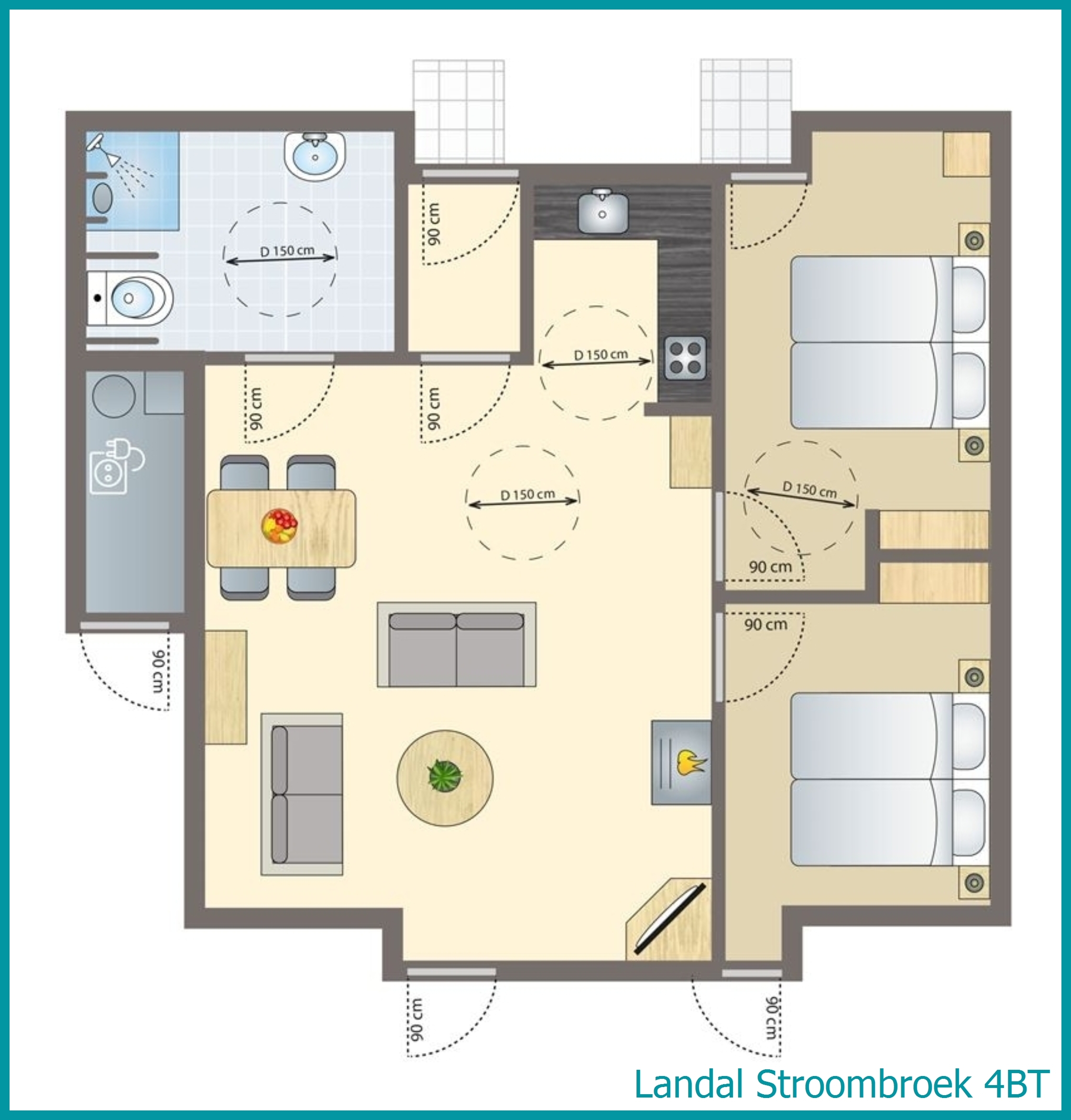 4-persoons bungalow 4BT in Stroombroek
