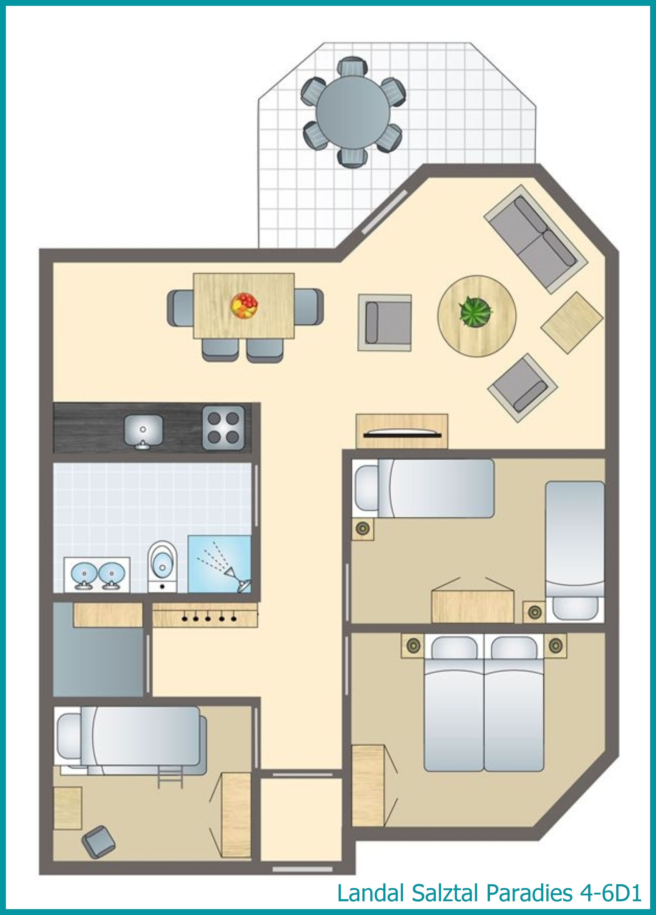 4-6-persoons woning 4-6D1 in Salztal Paradies