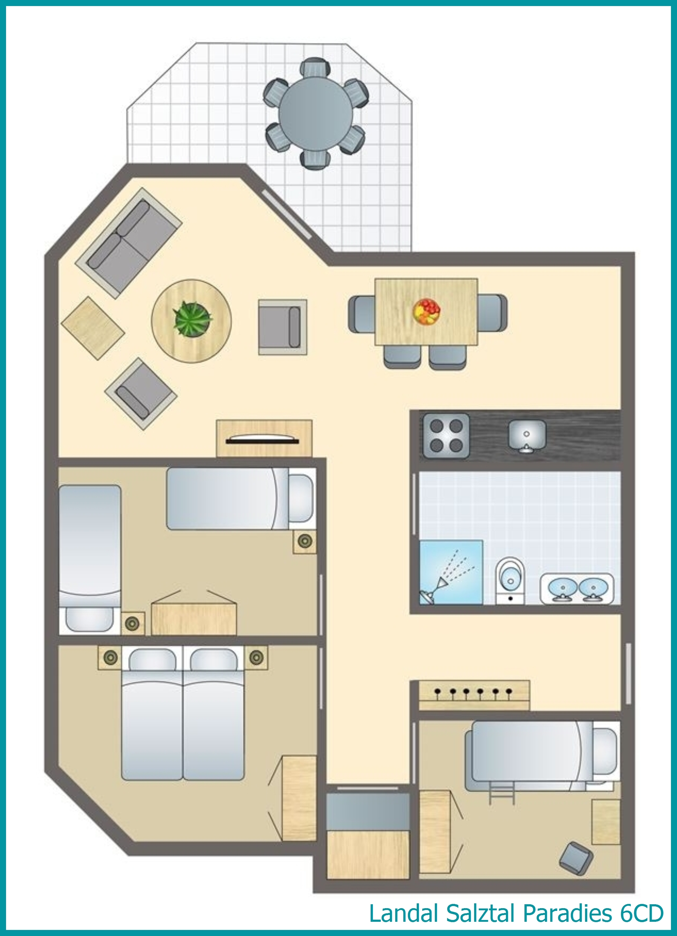 6-persoons hondenwoning 6CD in Salztal Paradies