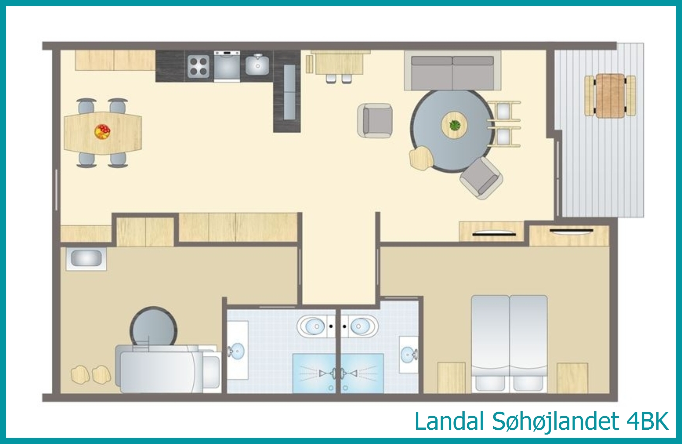 4-persoons kinderbungalow - 4BK in Søhøjlandet