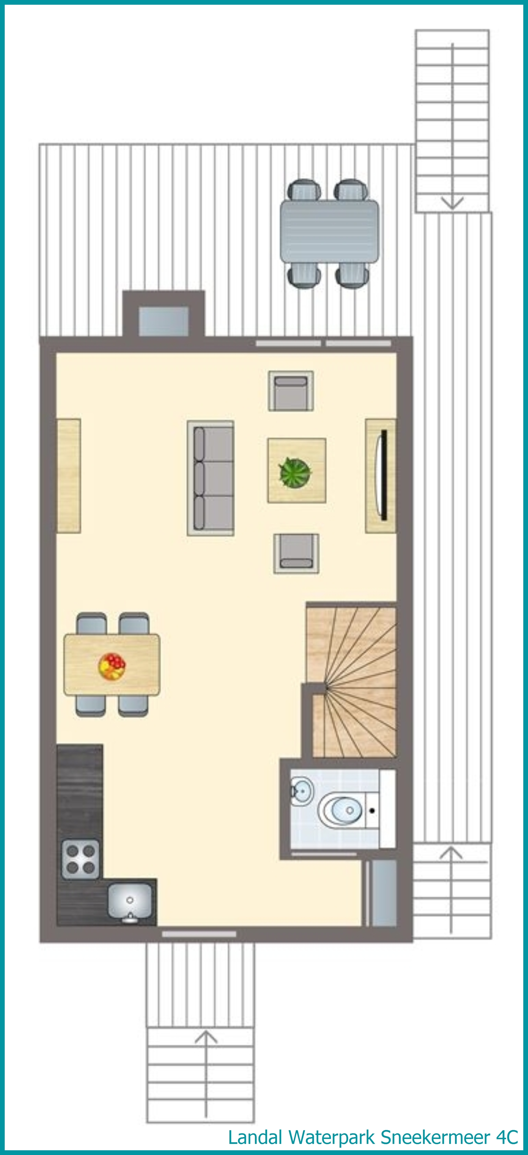 4-persoons woning 4C in Waterpark Sneekermeer