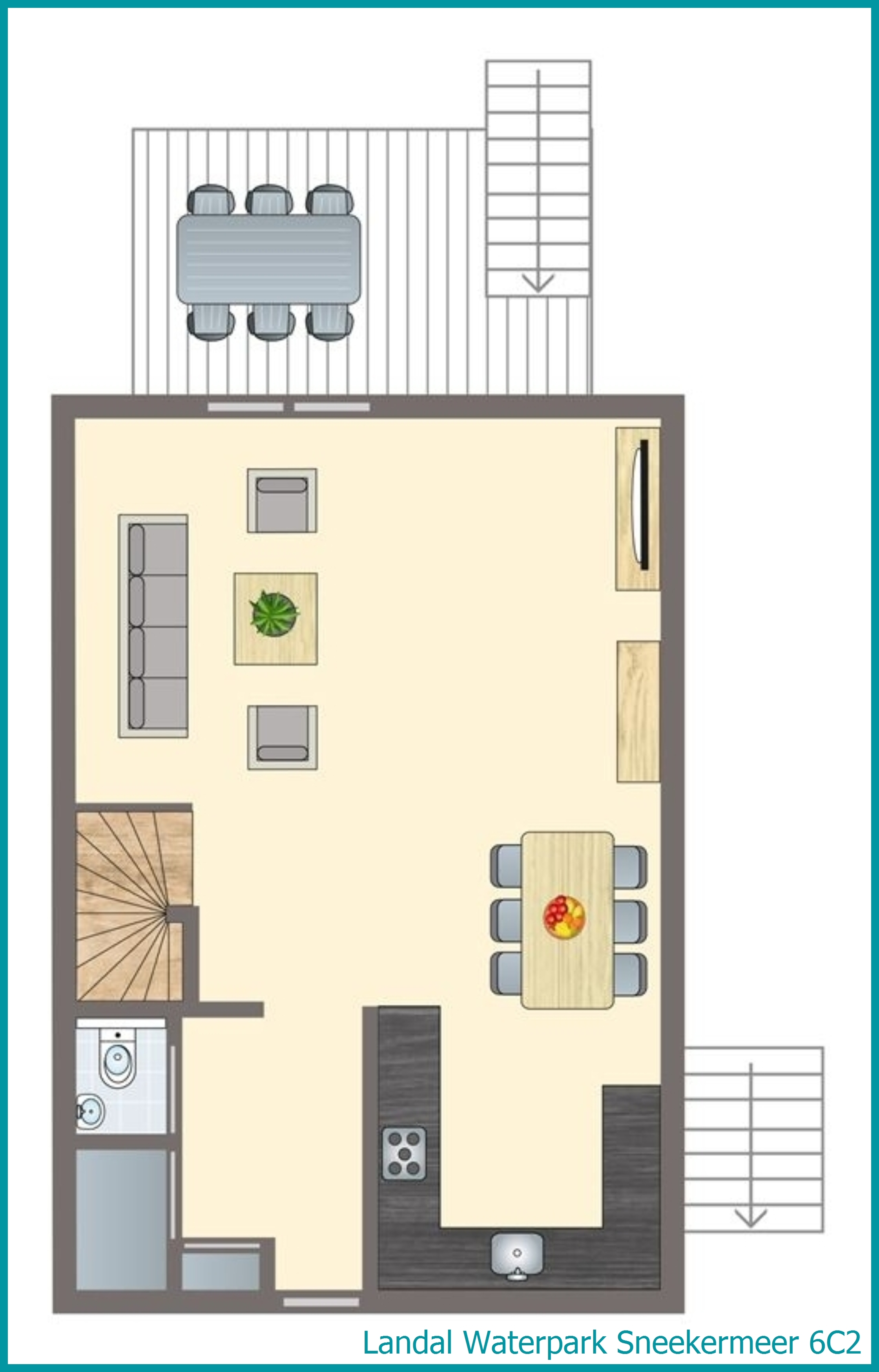 6-persoons woning 6C2 in Waterpark Sneekermeer