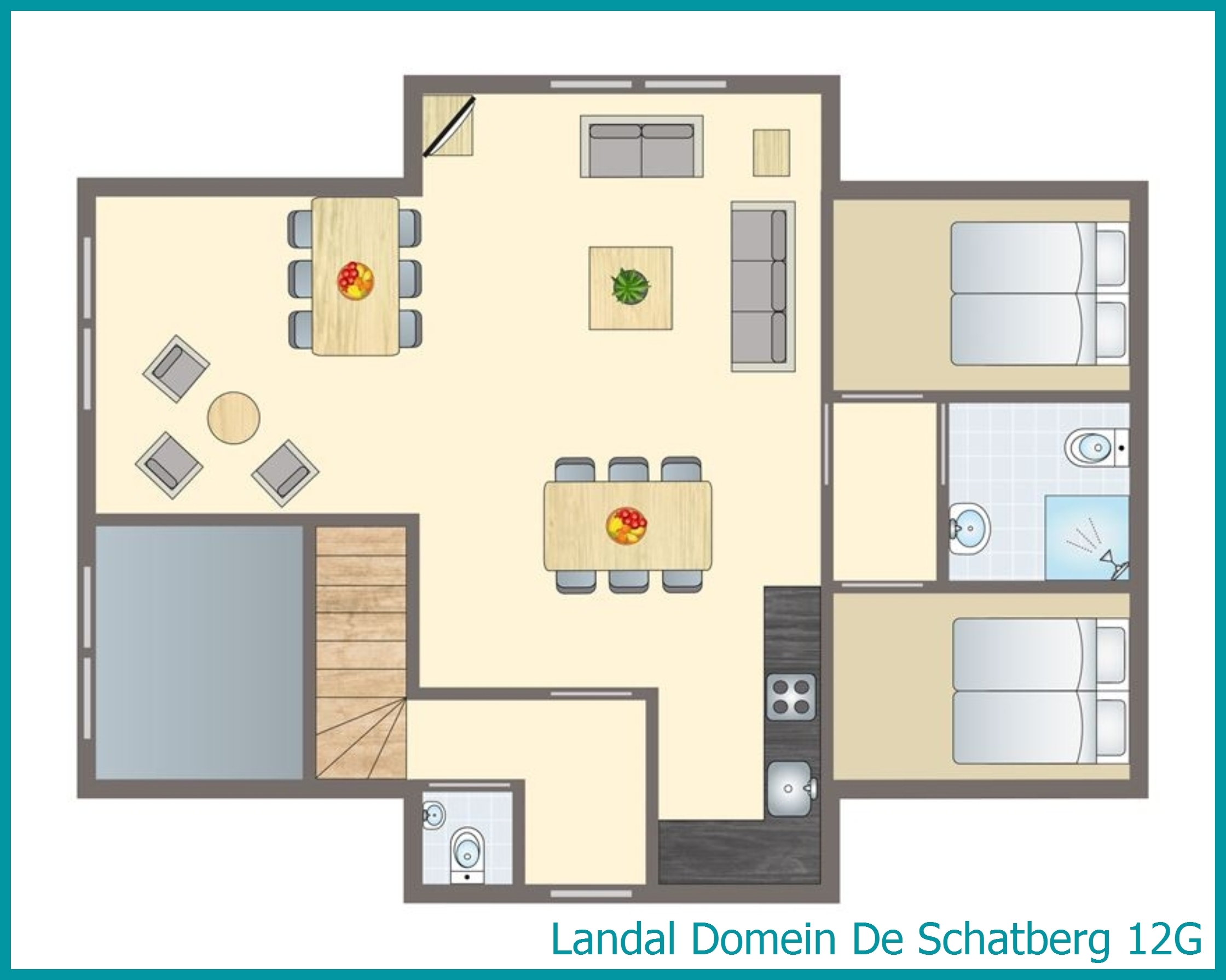 12-persoons bungalow 12G in Domein De Schatberg