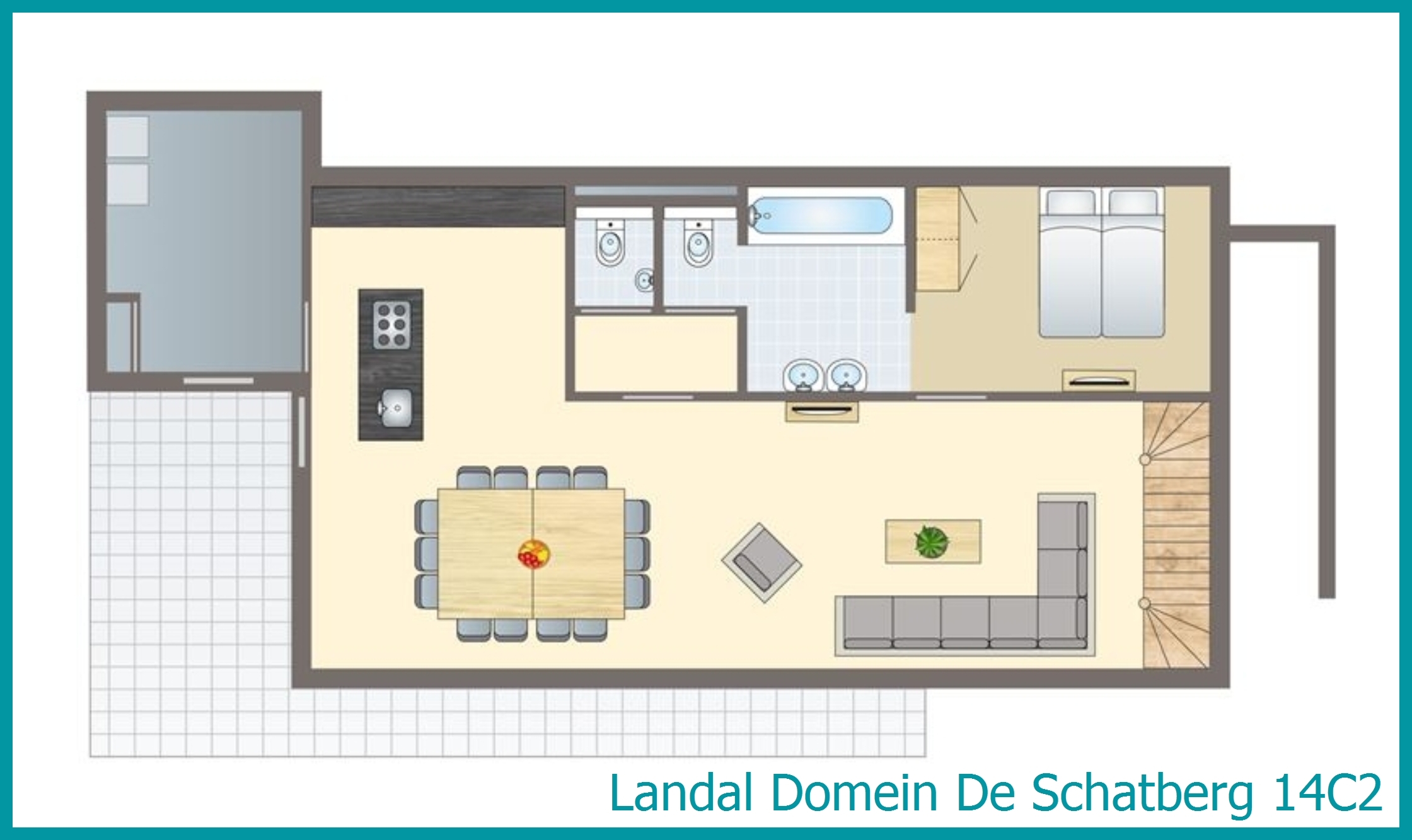 14-persoons watervilla 14C2 in Domein De Schatberg