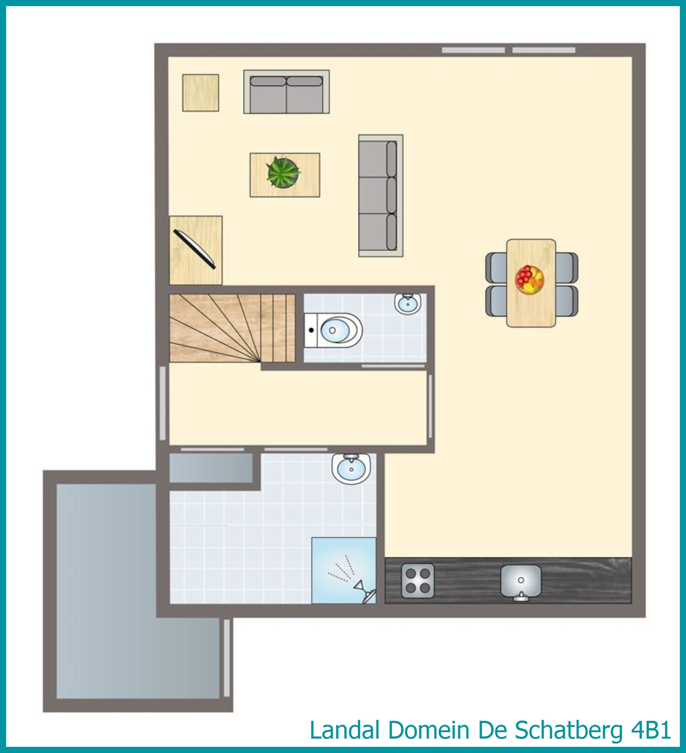 4-persoons bungalow 4B1 in Domein De Schatberg