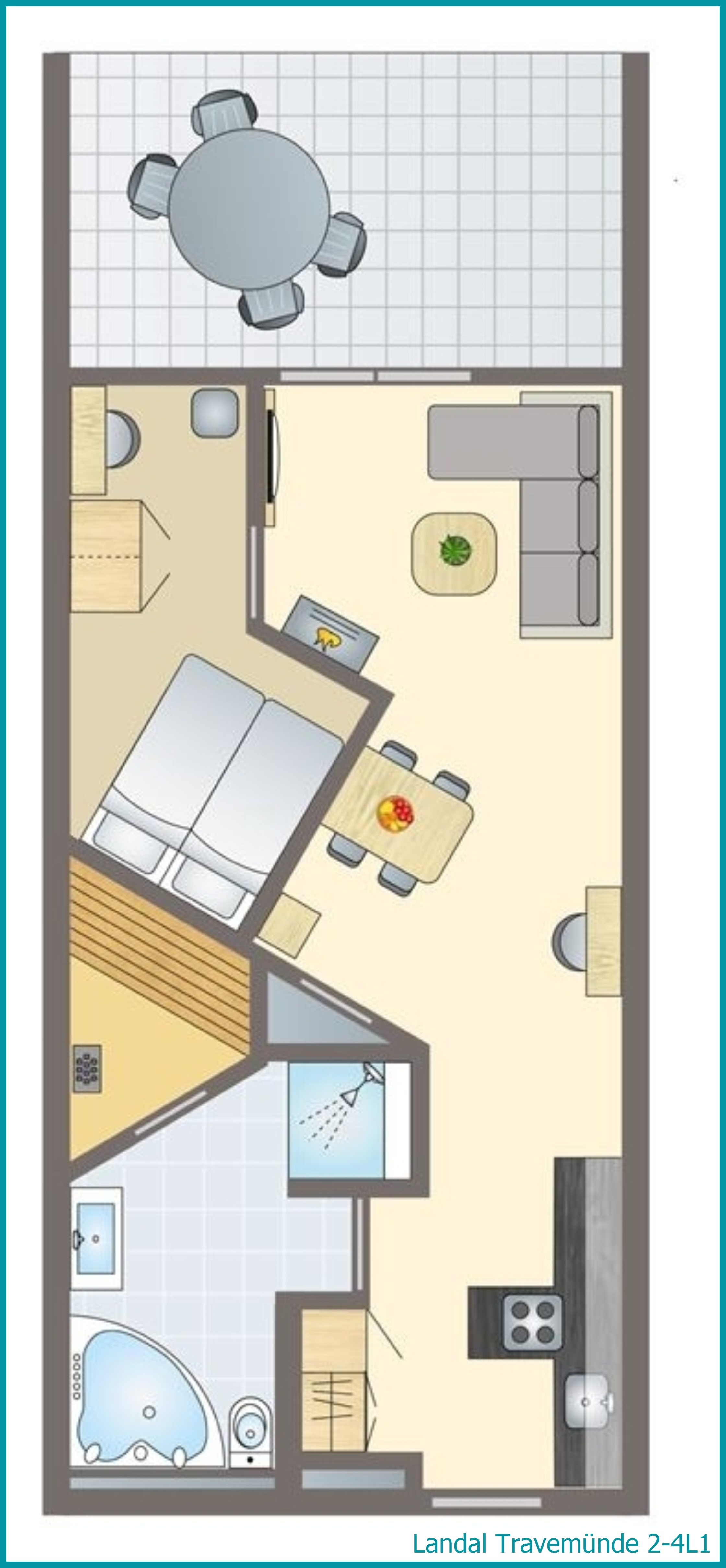 2-4-persoons appartement 2-4L1 in Travemünde