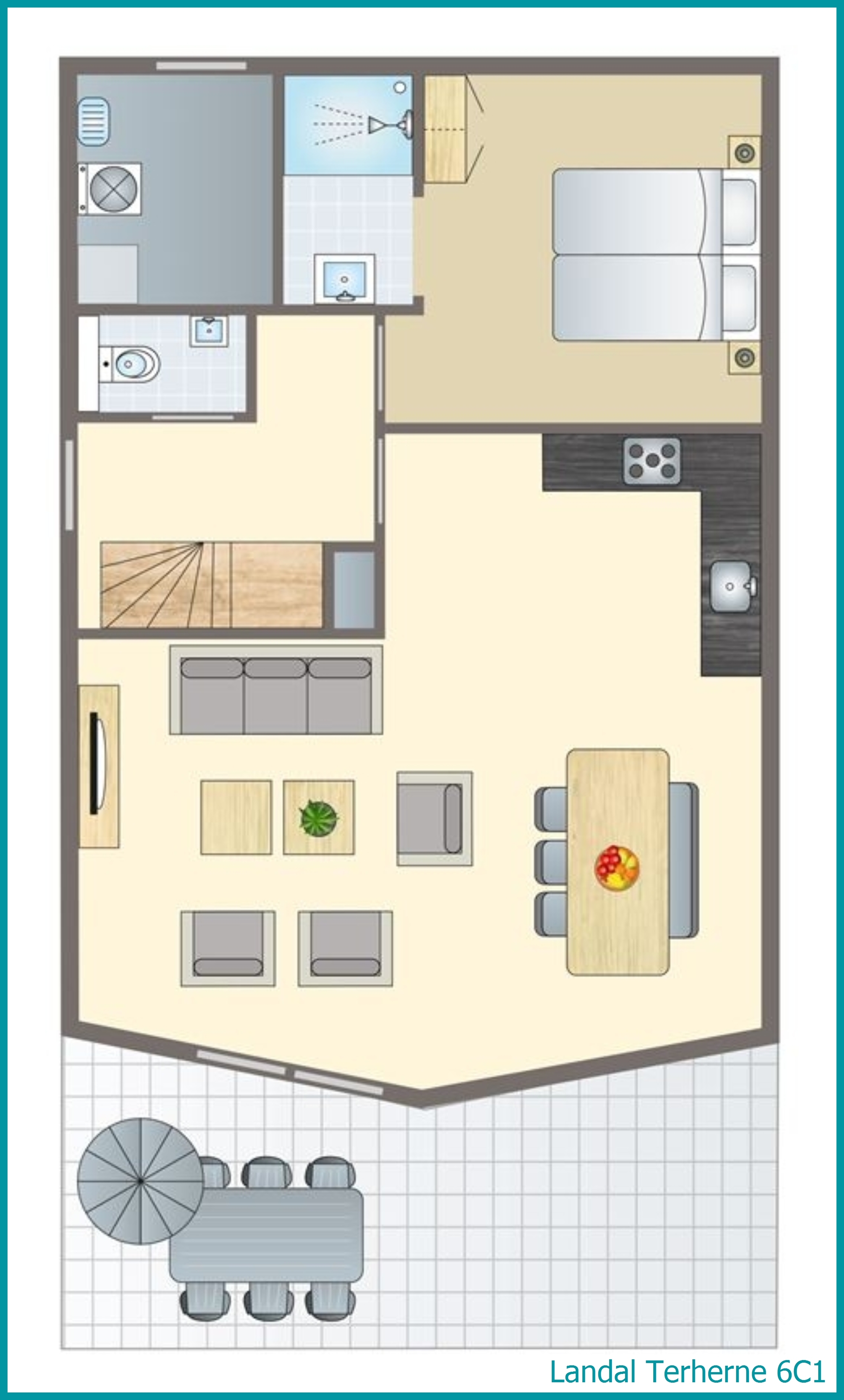 6-persoons waterwoning 6C1 in Terherne
