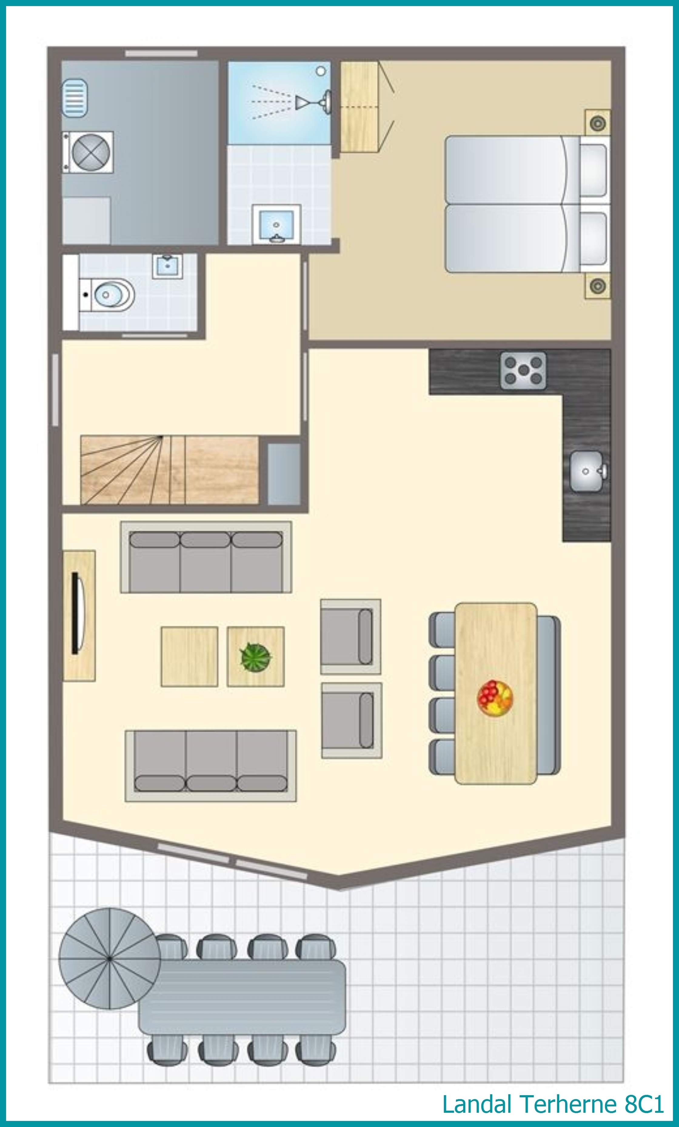 8-persoons waterwoning 8C1 in Terherne