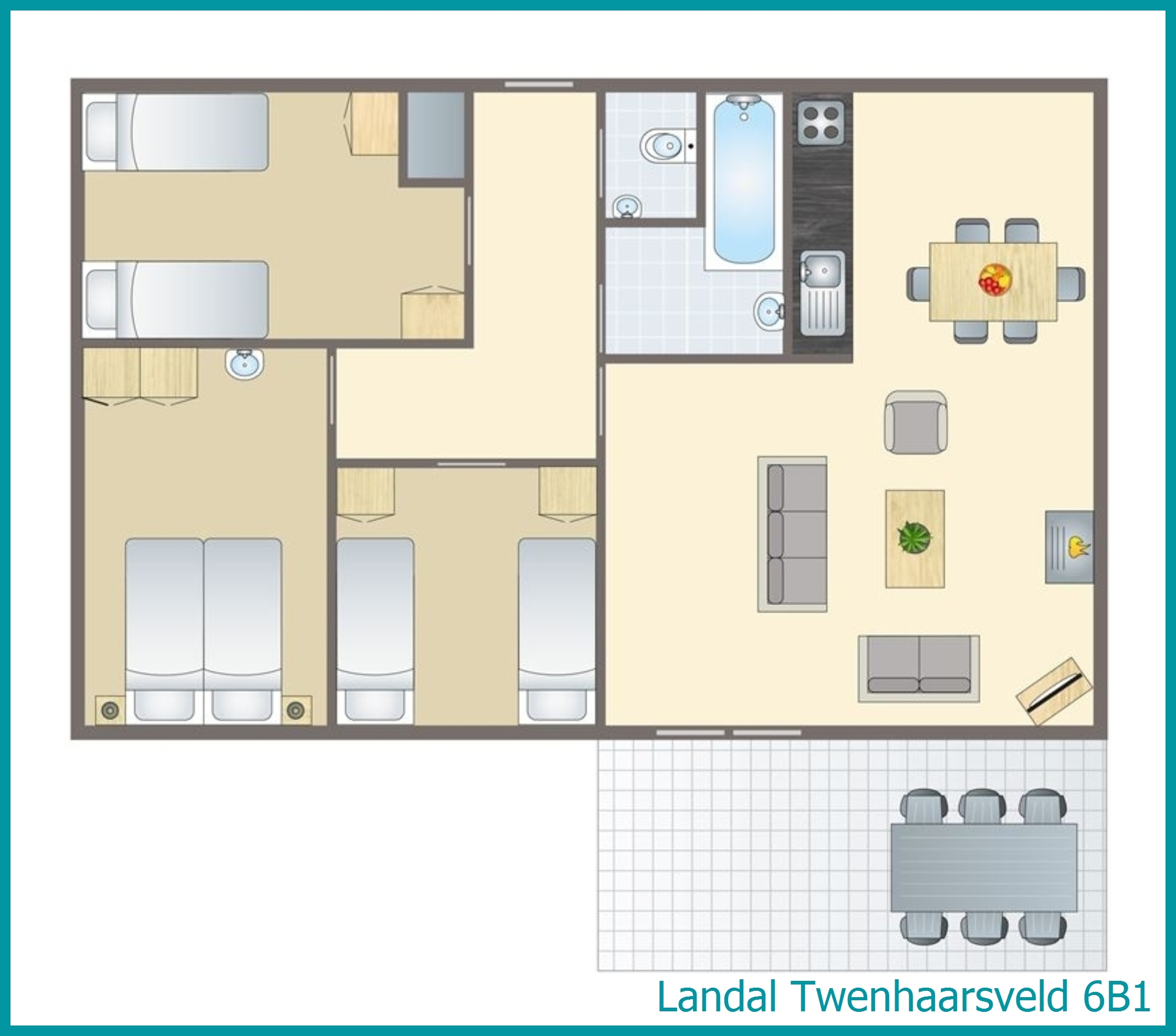 6-persoons bungalow 6B1 in Twenhaarsveld