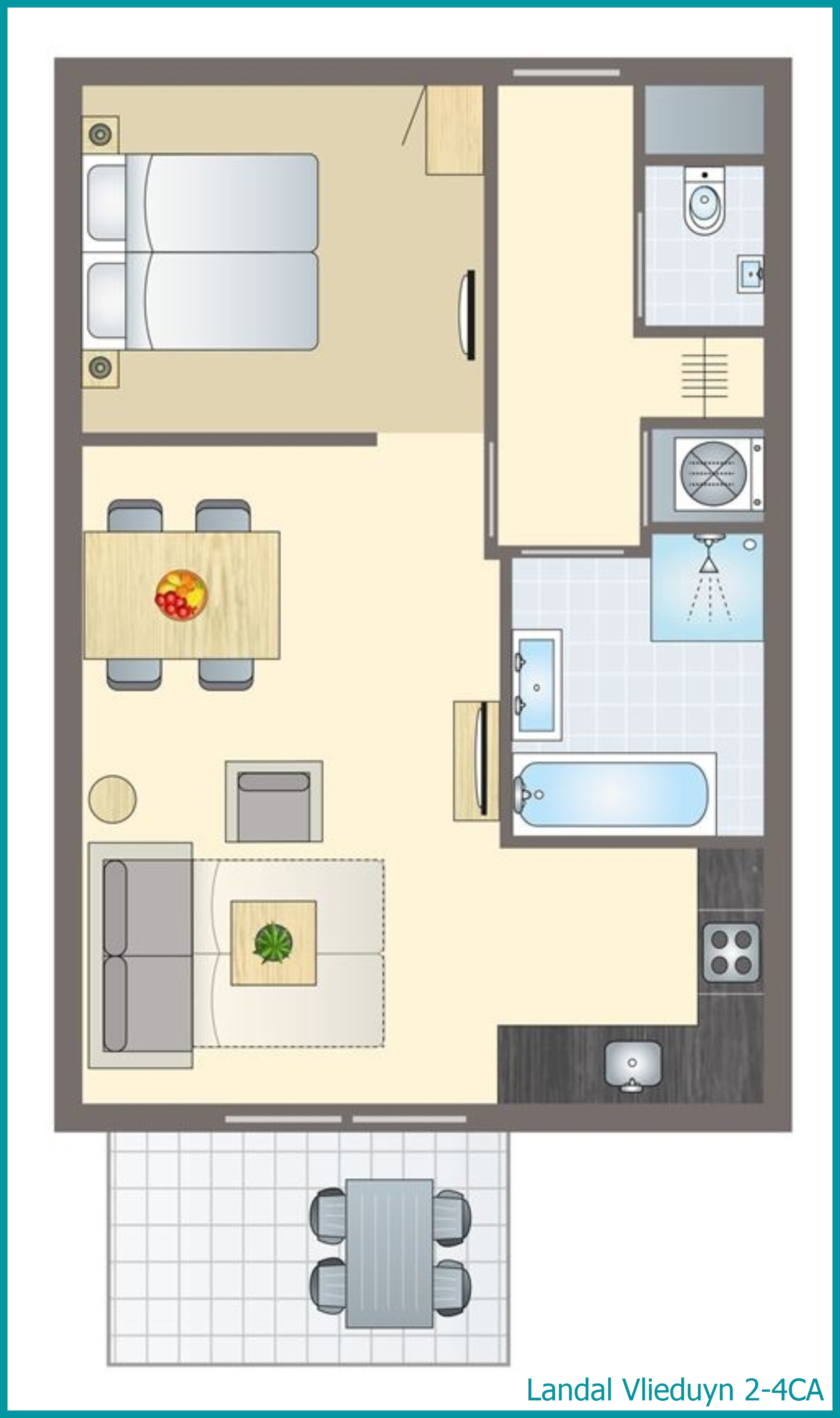 2-4-persoons appartement 2-4CA in Vlieduyn