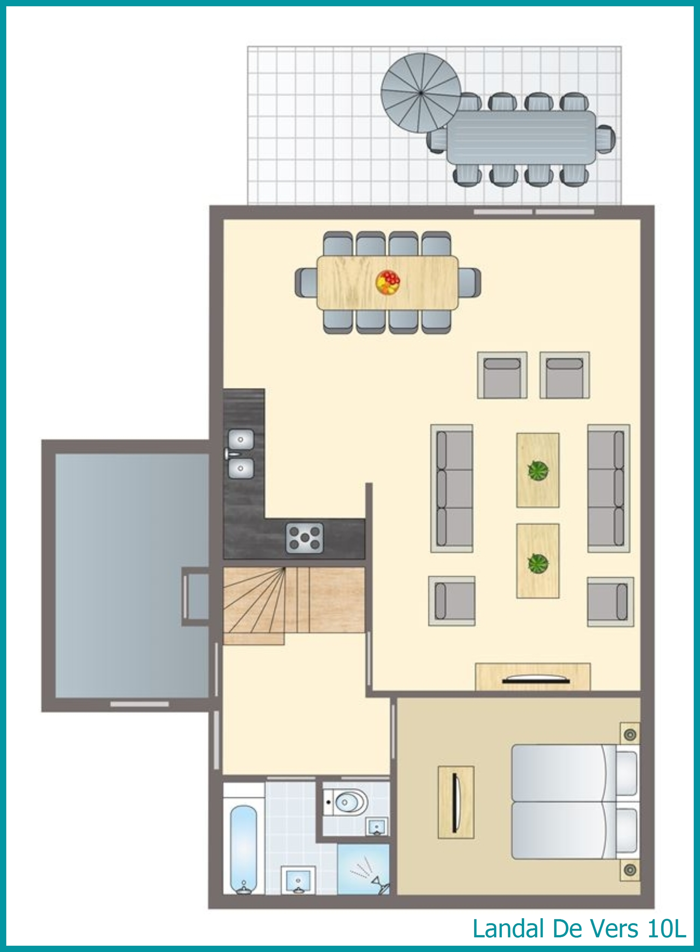 10-persoons bungalow 10L in De Vers