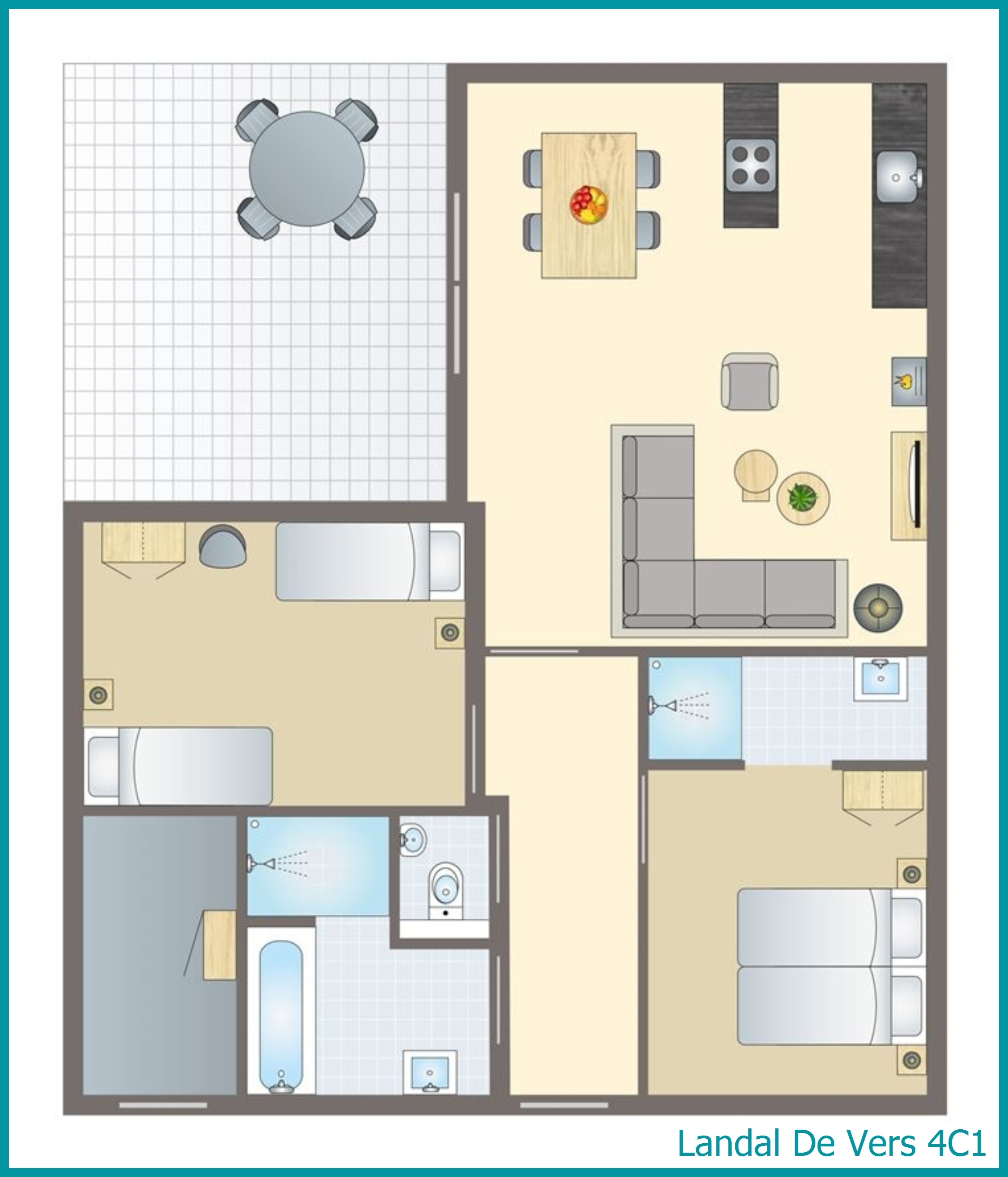 4-persoons bungalow 4C1 in De Vers