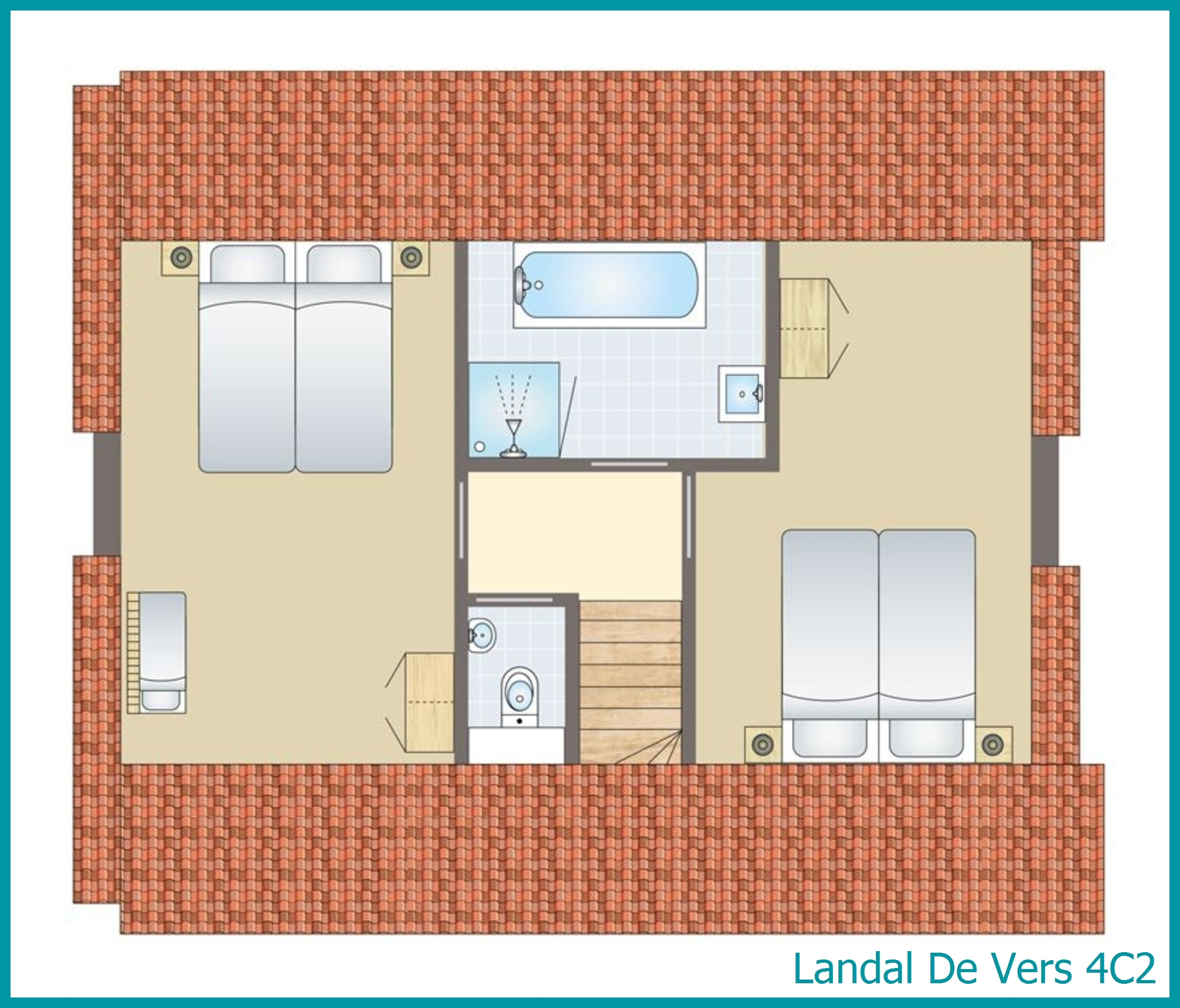 4-persoons bungalow 4C2 in De Vers