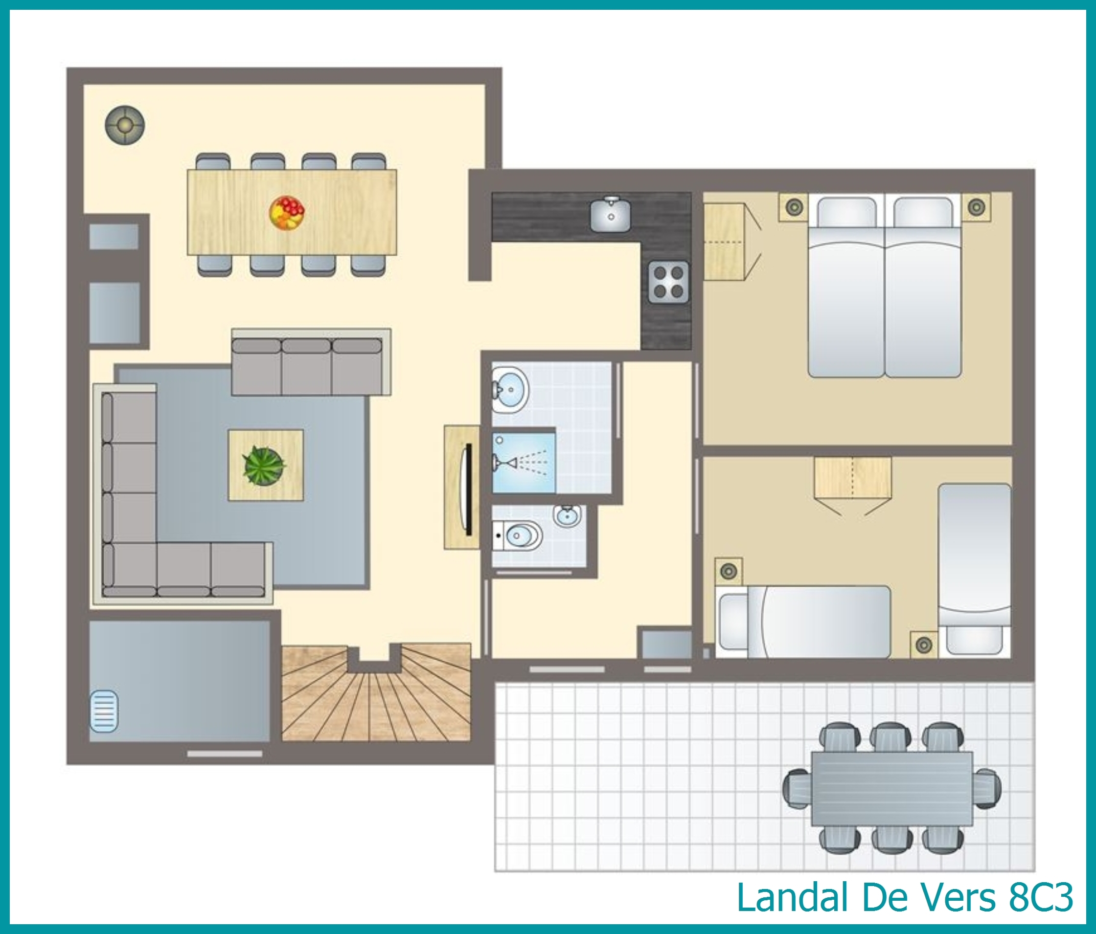 8-persoons bungalow 8C3 in De Vers