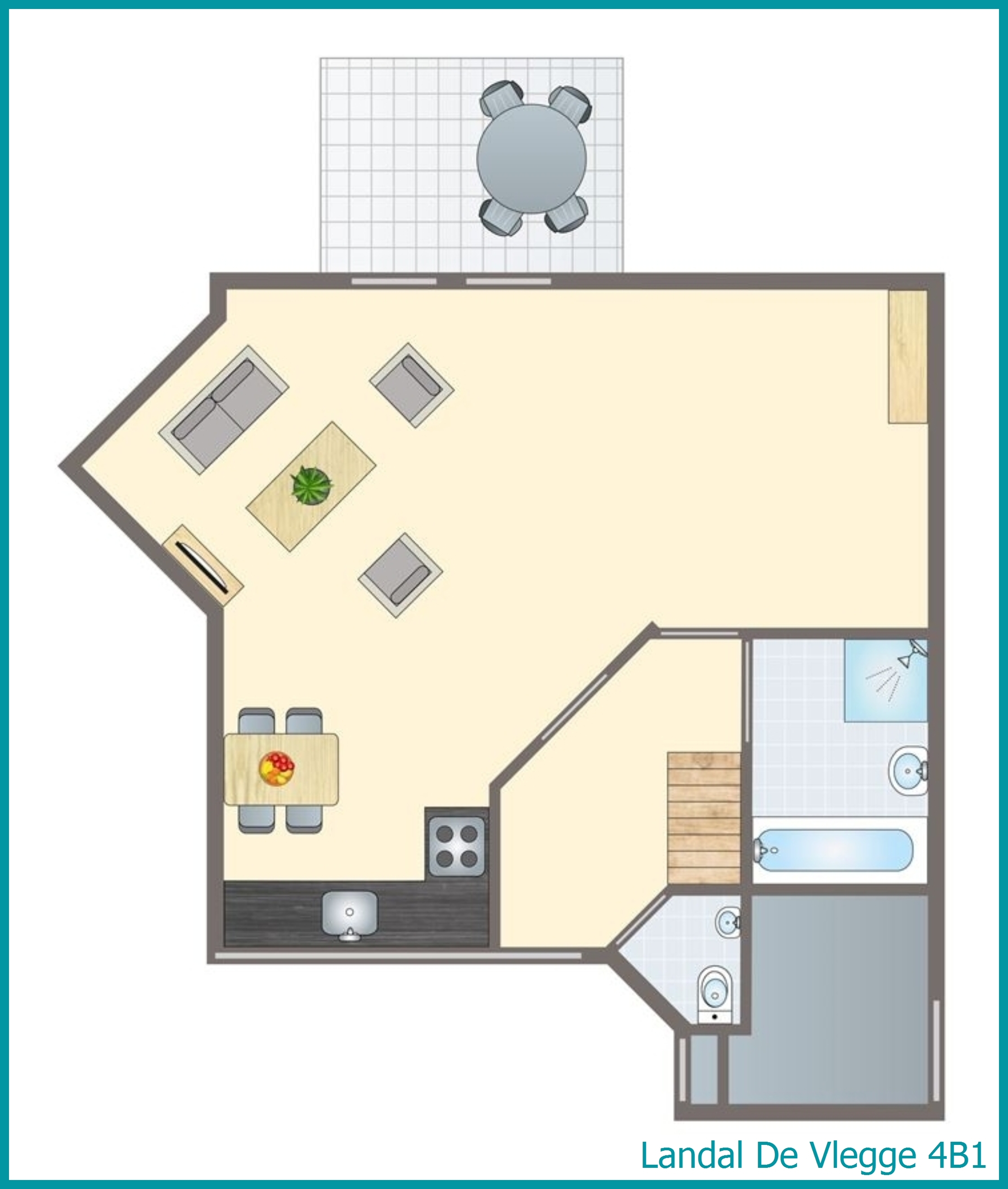 4-persoons bungalow 4B1 in De Vlegge
