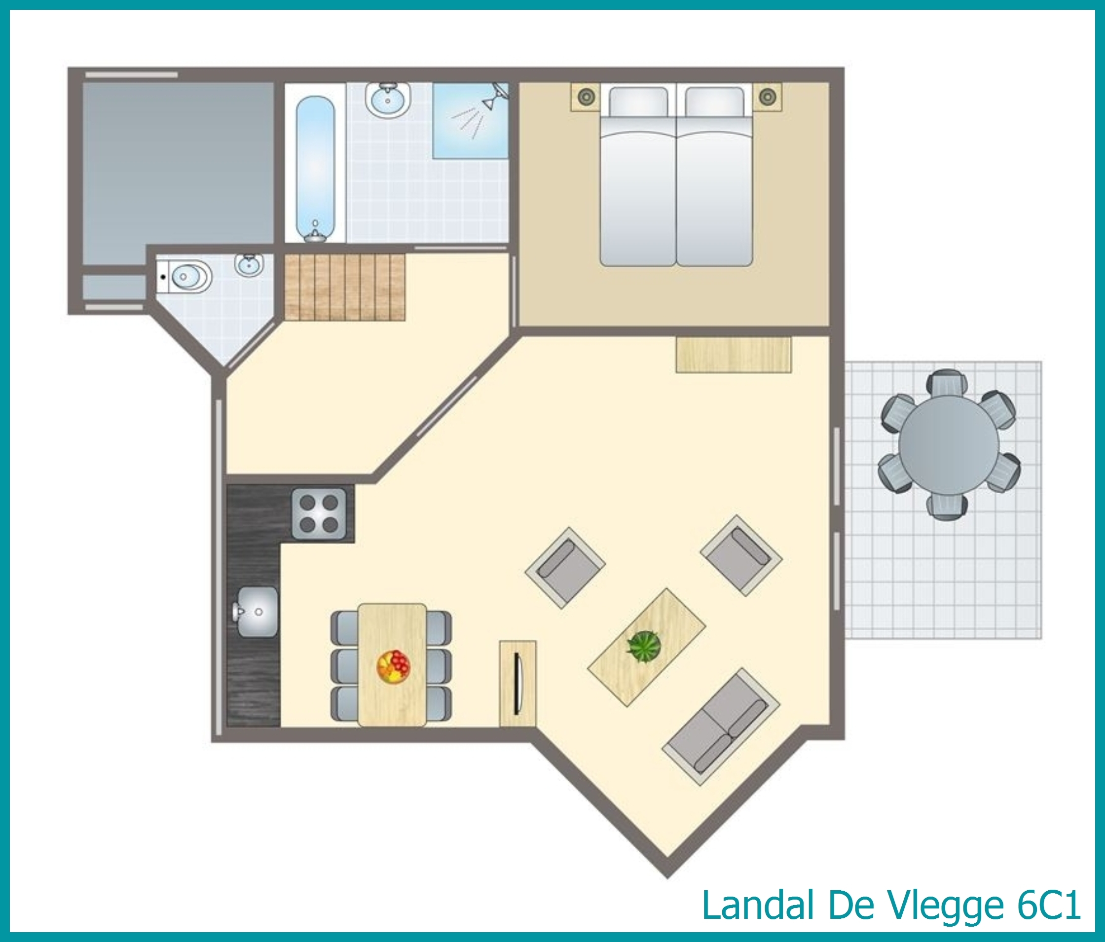 6-persoons bungalow 6C1 in De Vlegge