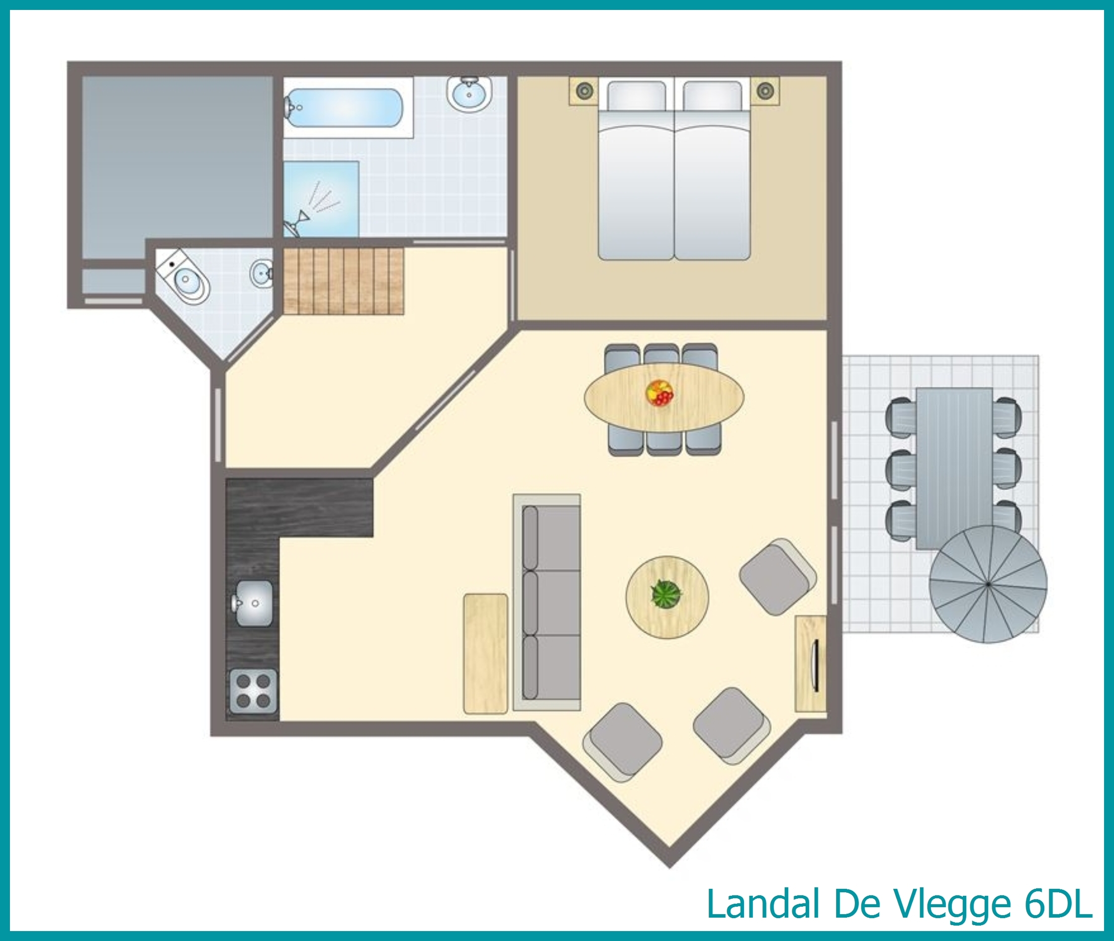 6-persoons bungalow 6DL in De Vlegge