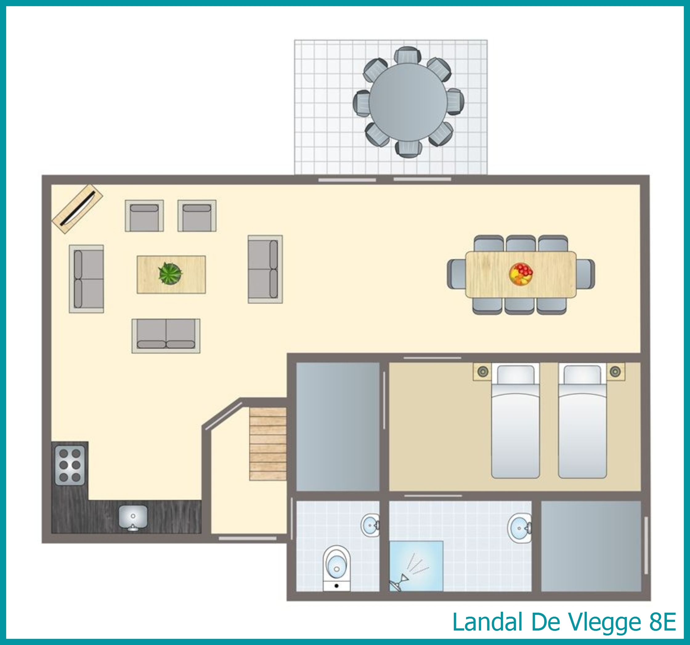 8-persoons bungalow 8E in De Vlegge
