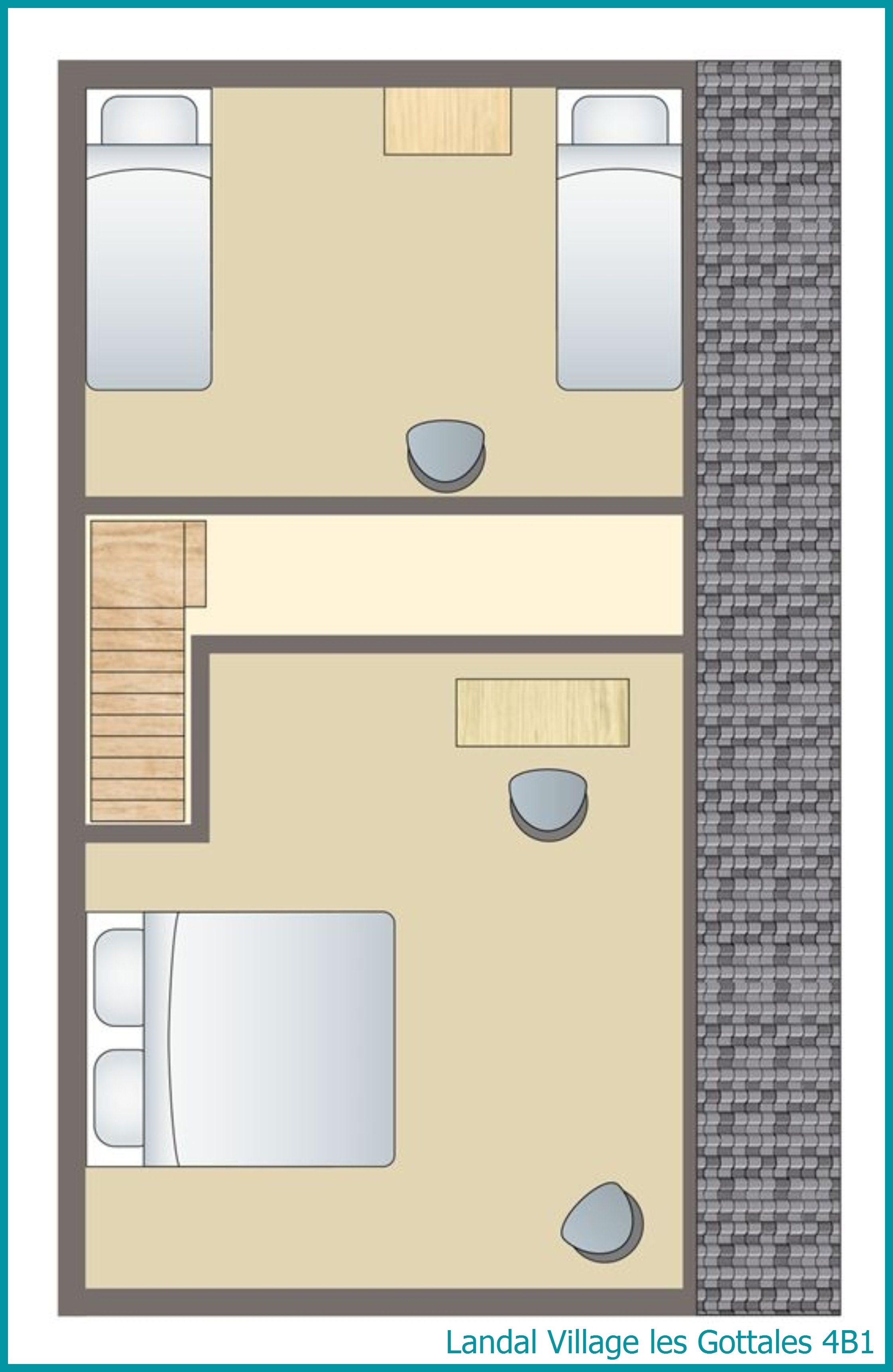 4-persoons bungalow 4B1 in Village les Gottales