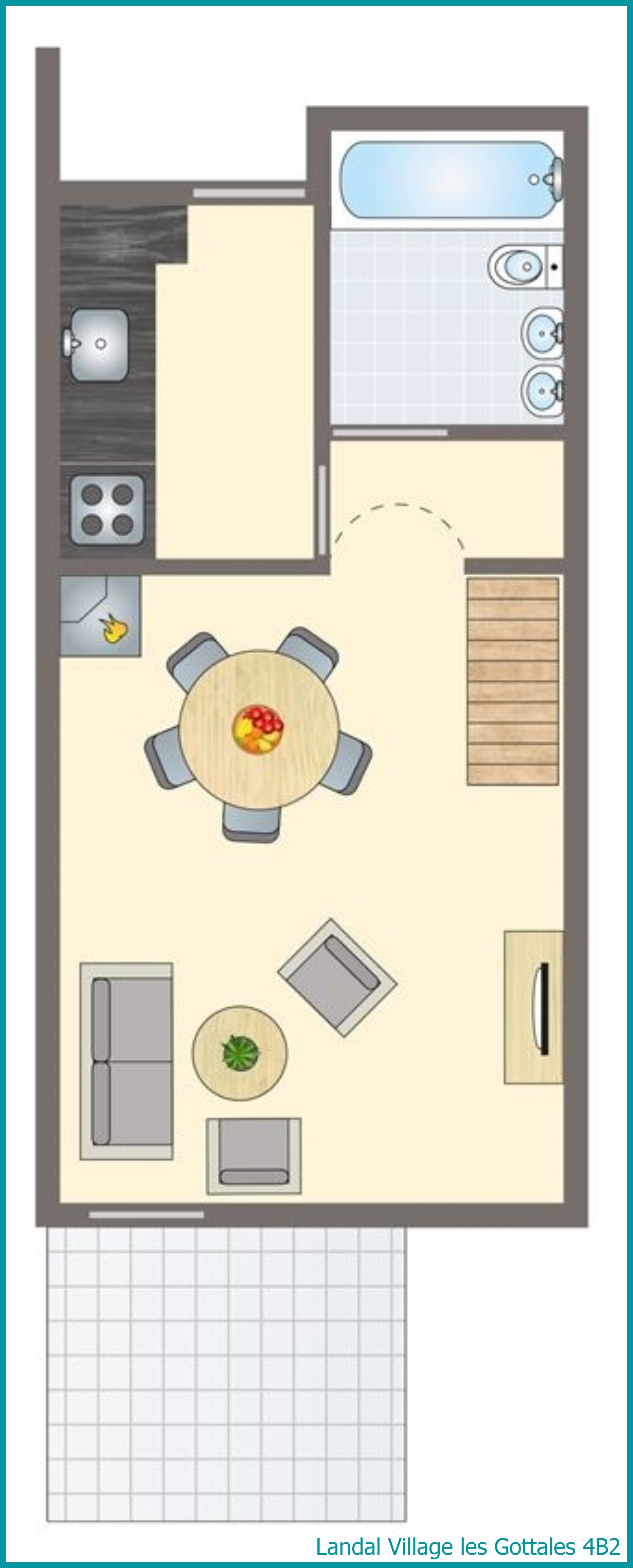 4-persoons bungalow 4B2 in Village les Gottales