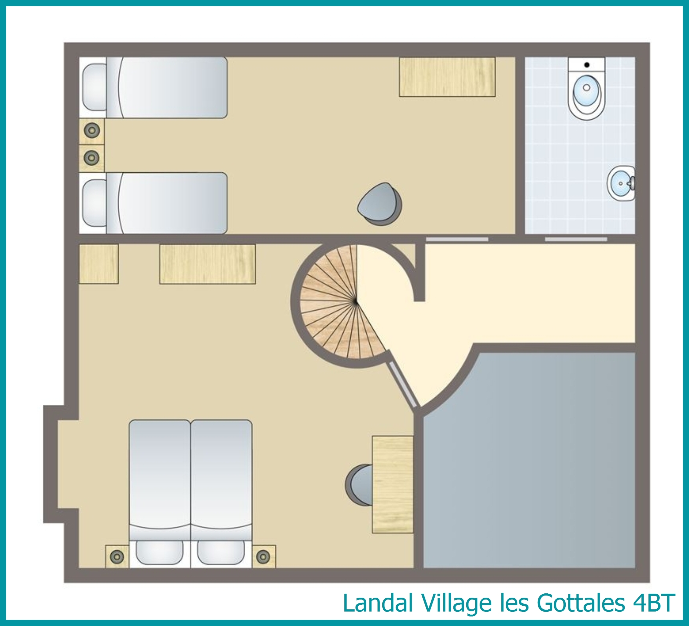 4-persoons toren 4BT in Village les Gottales