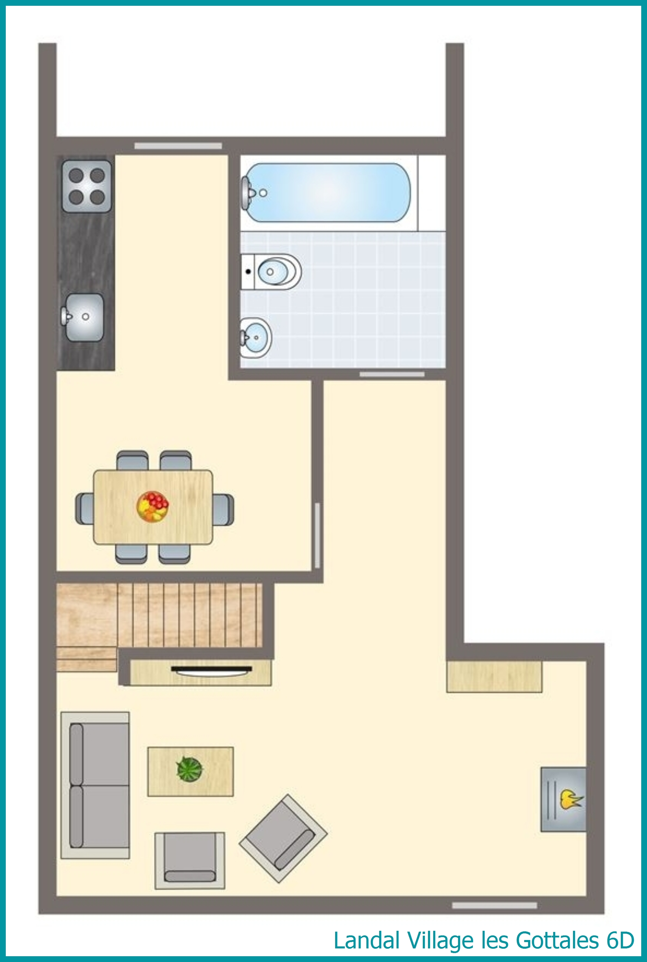 6-persoons bungalow 6D in Village les Gottales
