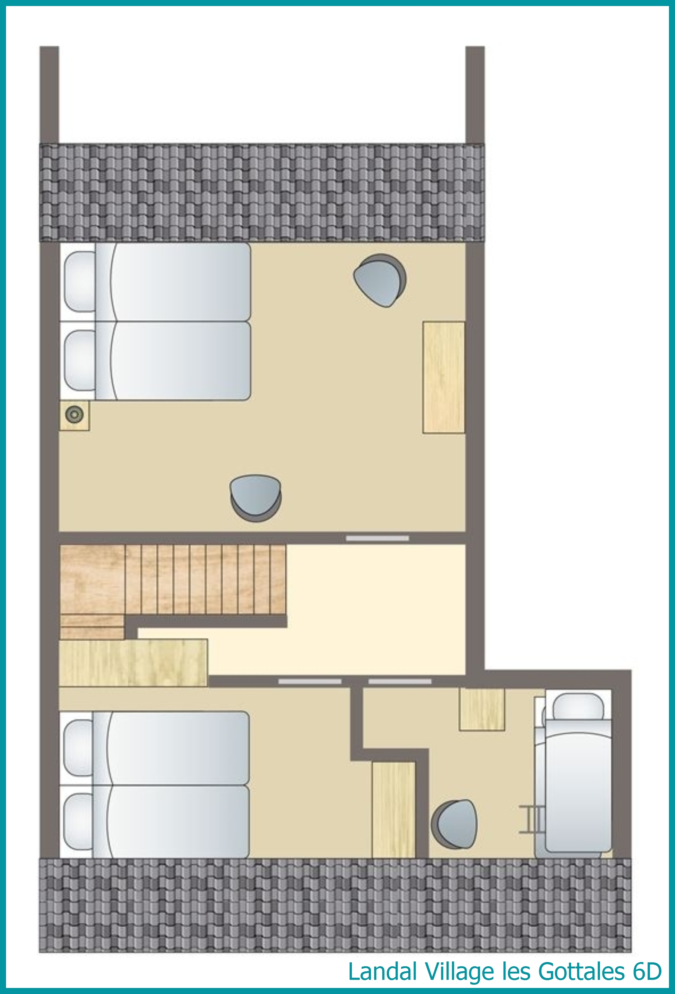 6-persoons bungalow 6D in Village les Gottales