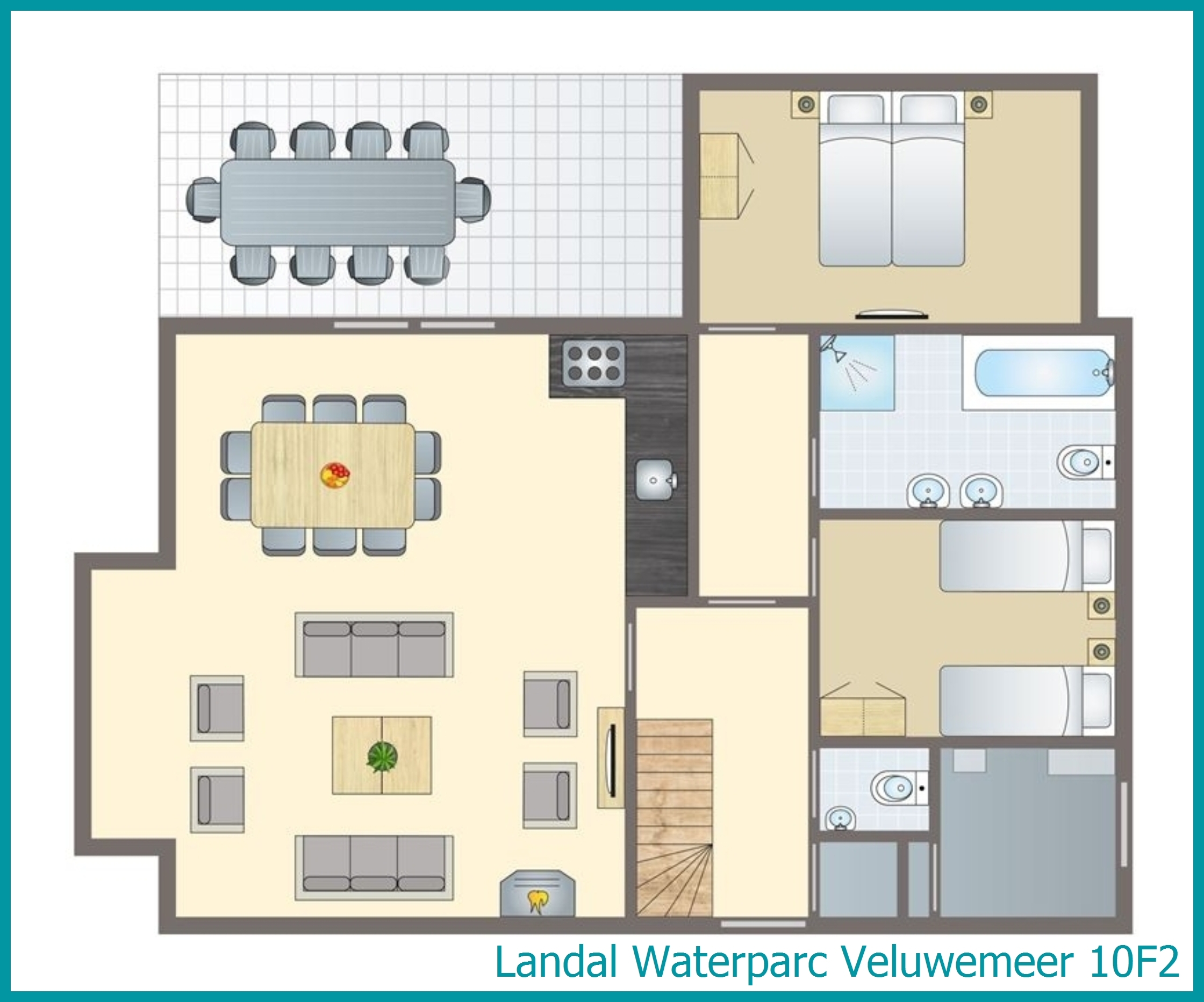 10-persoons villa 10F2 in Waterparc Veluwemeer