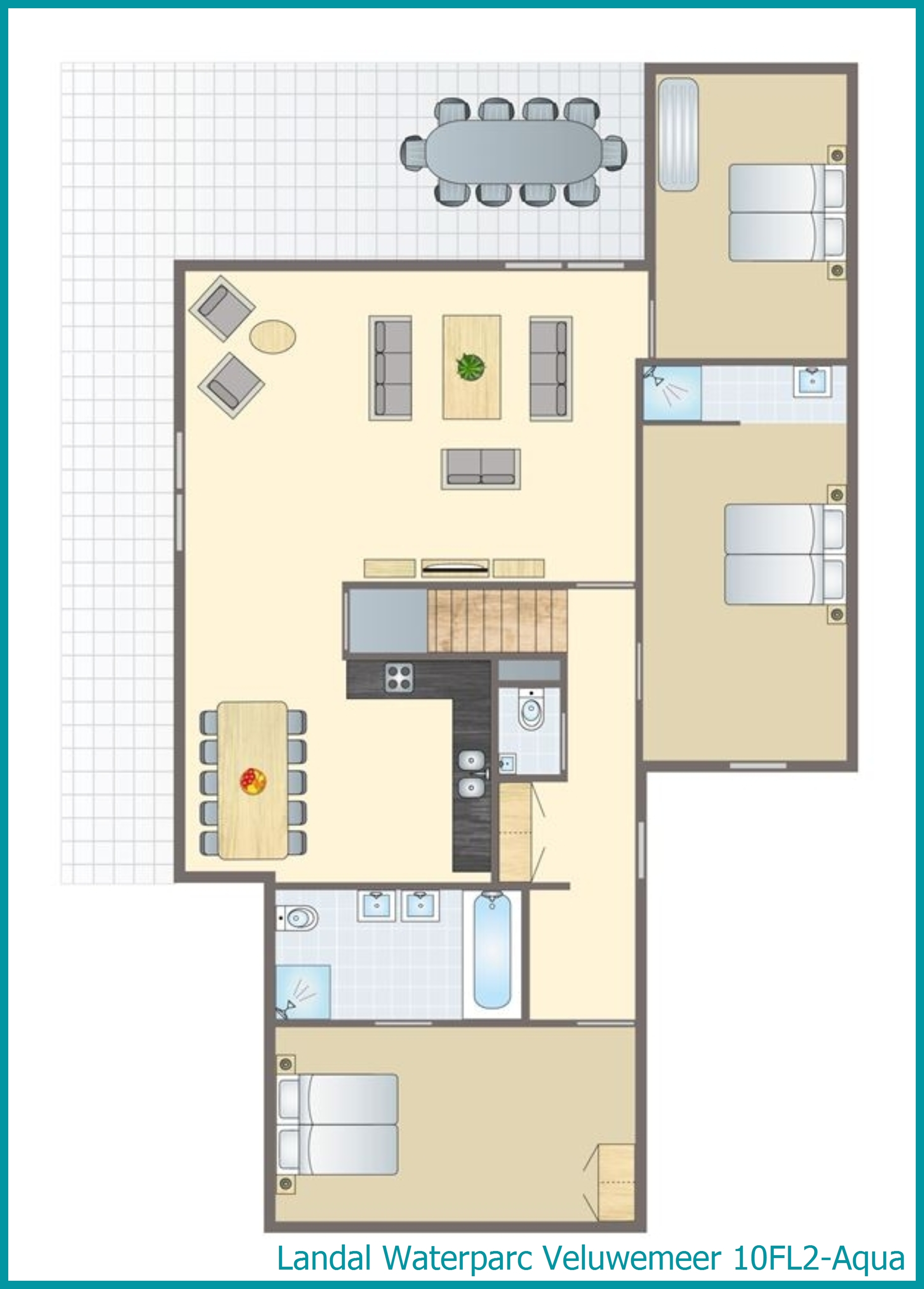 10-persoons villa 10FL2-Aqua in Waterparc Veluwemeer