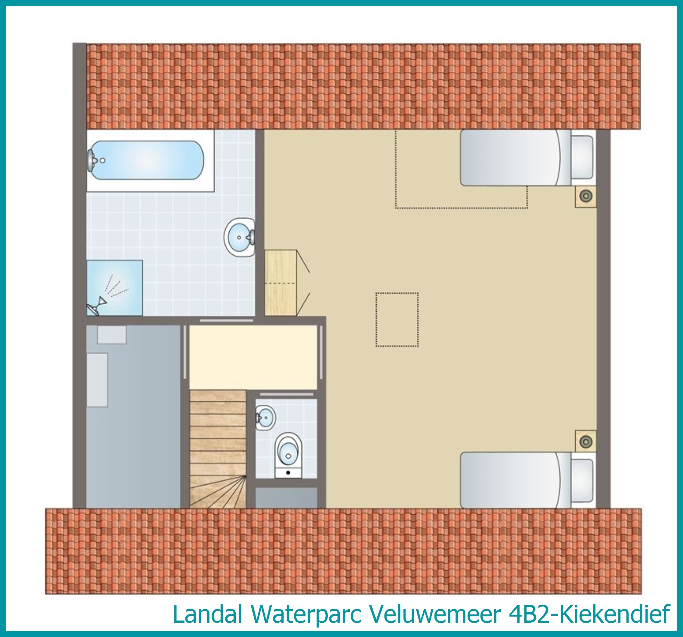 4-persoons bungalow 4B2-Kiekendief in Waterparc Veluwemeer