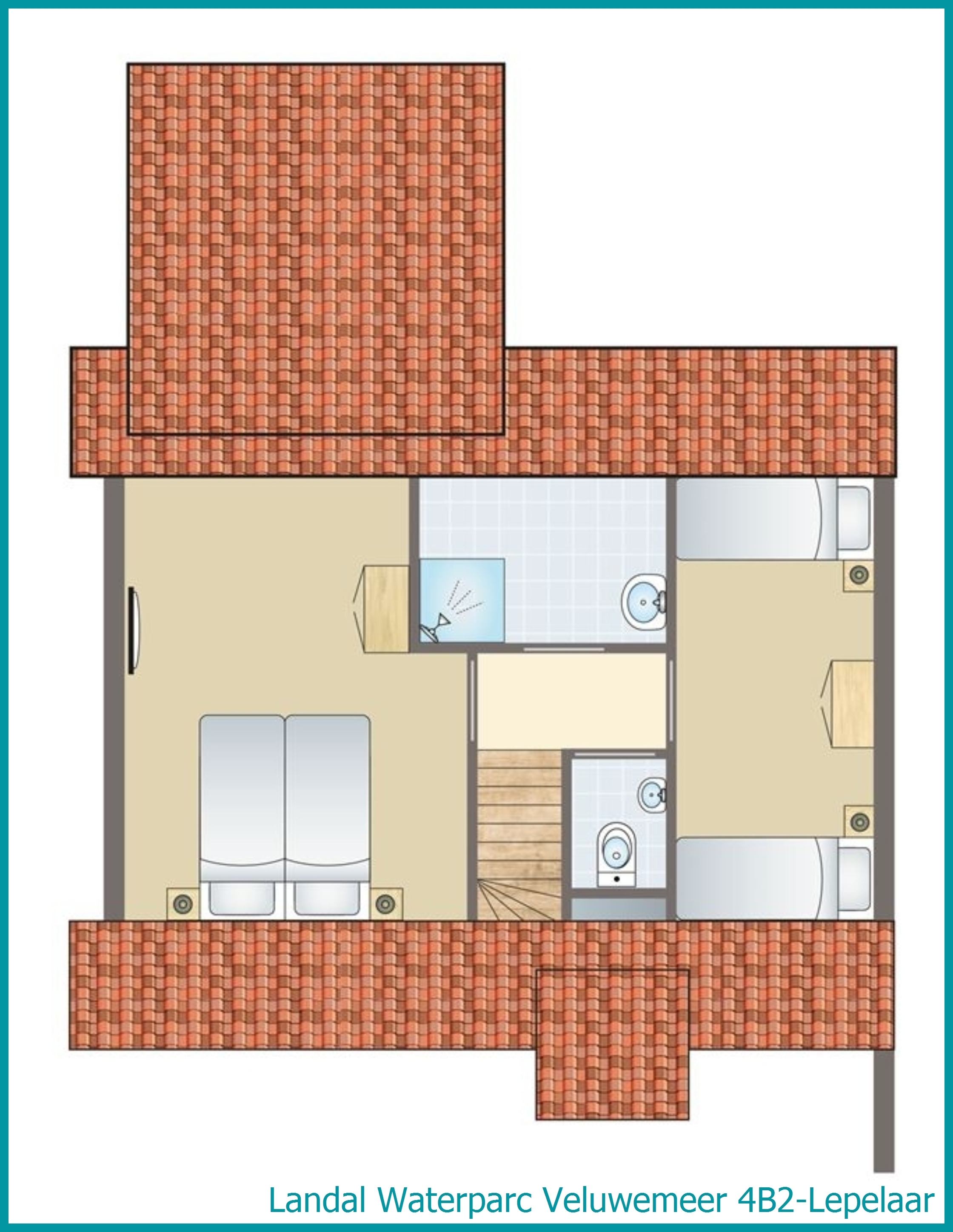 4-persoons bungalow 4B2-Lepelaar in Waterparc Veluwemeer