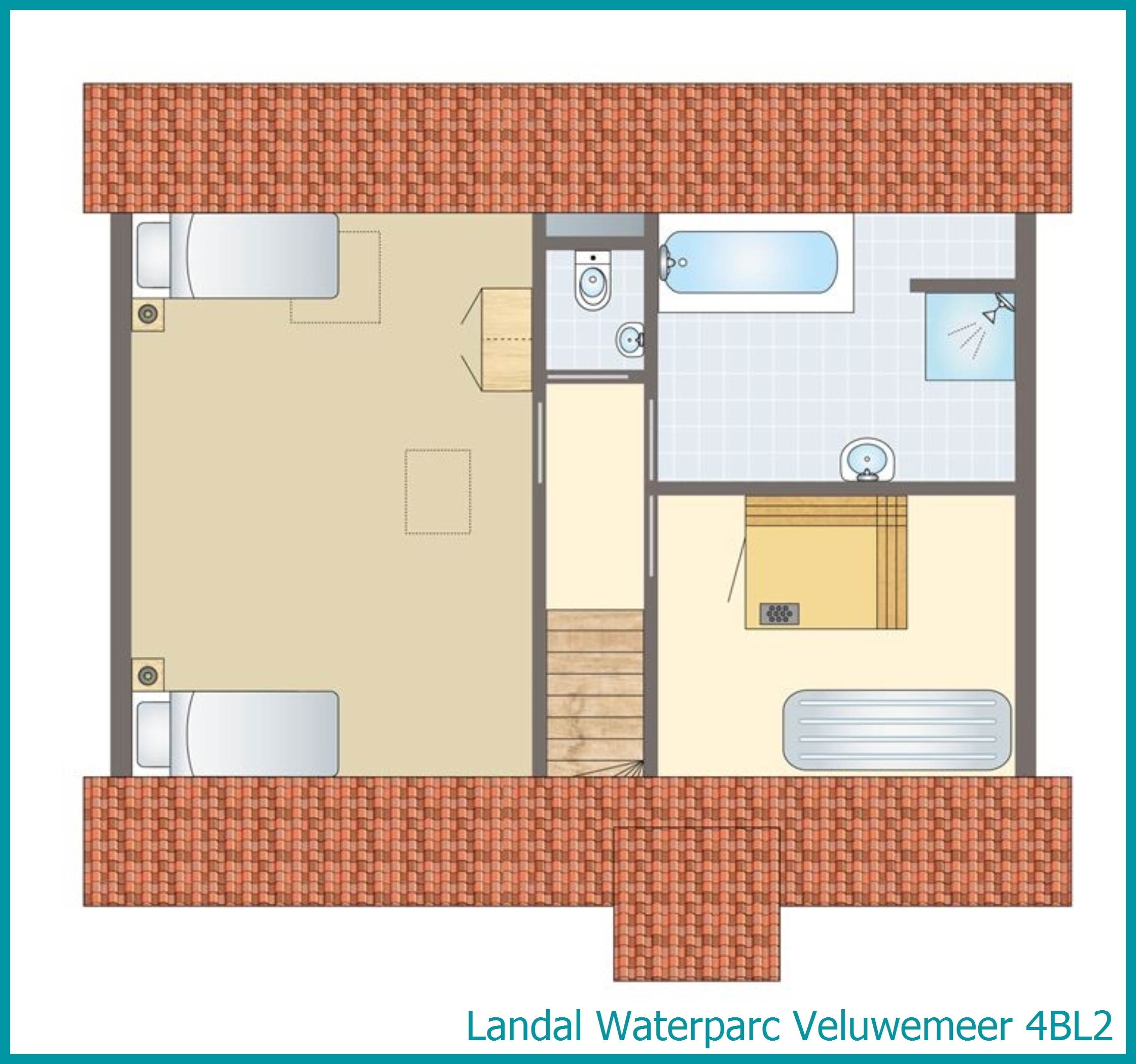 4-persoons bungalow 4BL2 in Waterparc Veluwemeer
