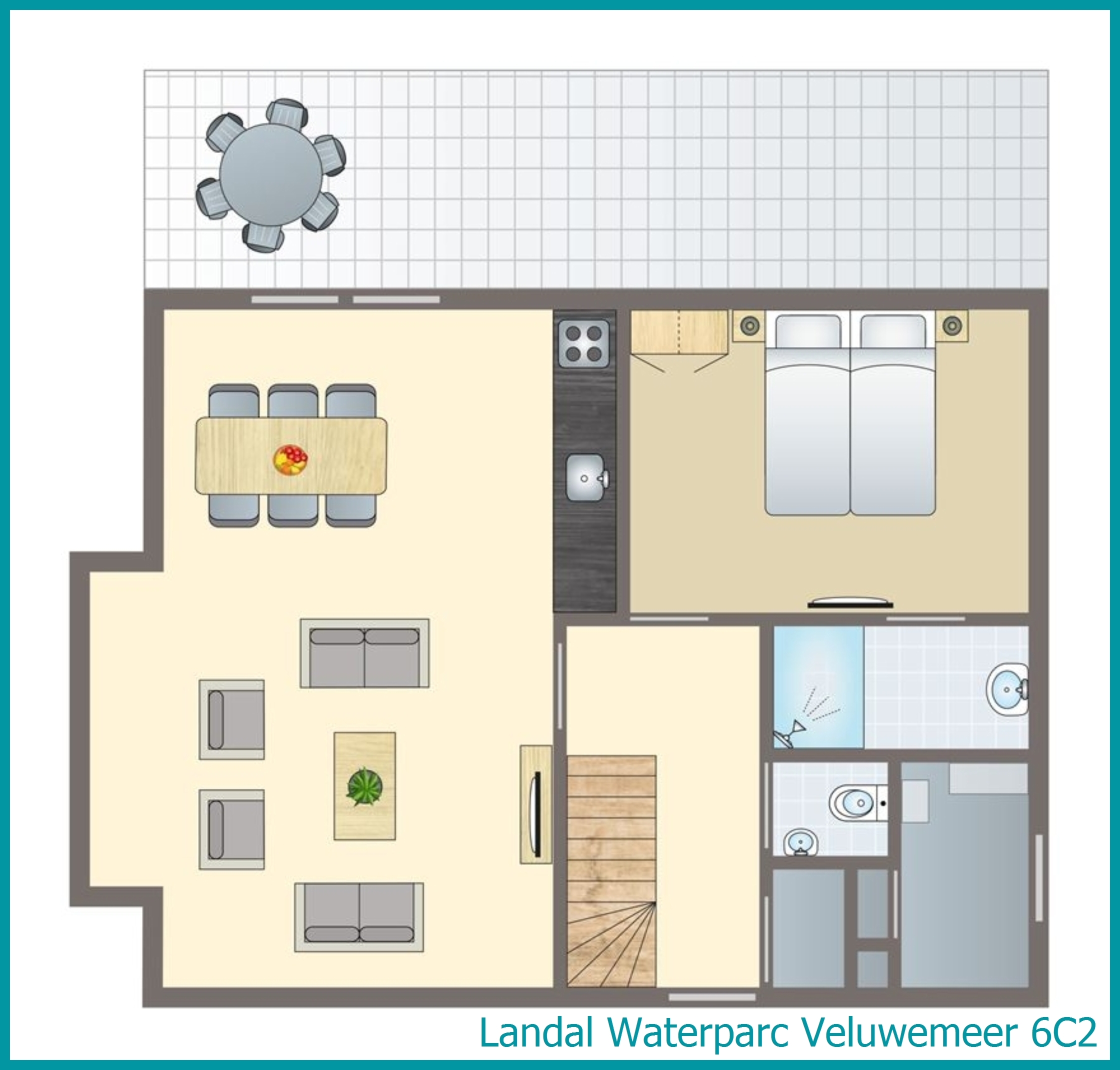 6-persoons villa 6C2 in Waterparc Veluwemeer