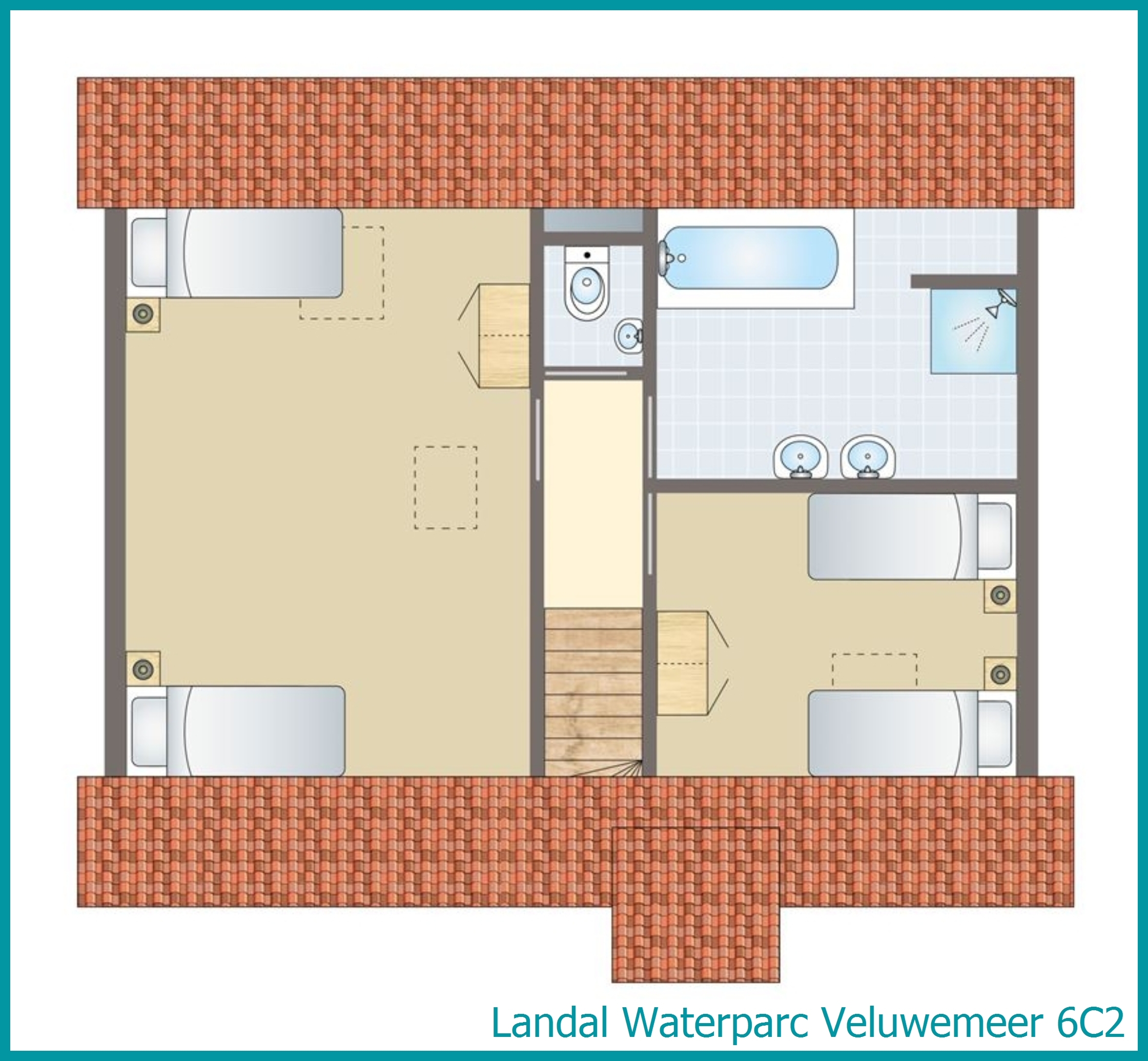 6-persoons villa 6C2 in Waterparc Veluwemeer