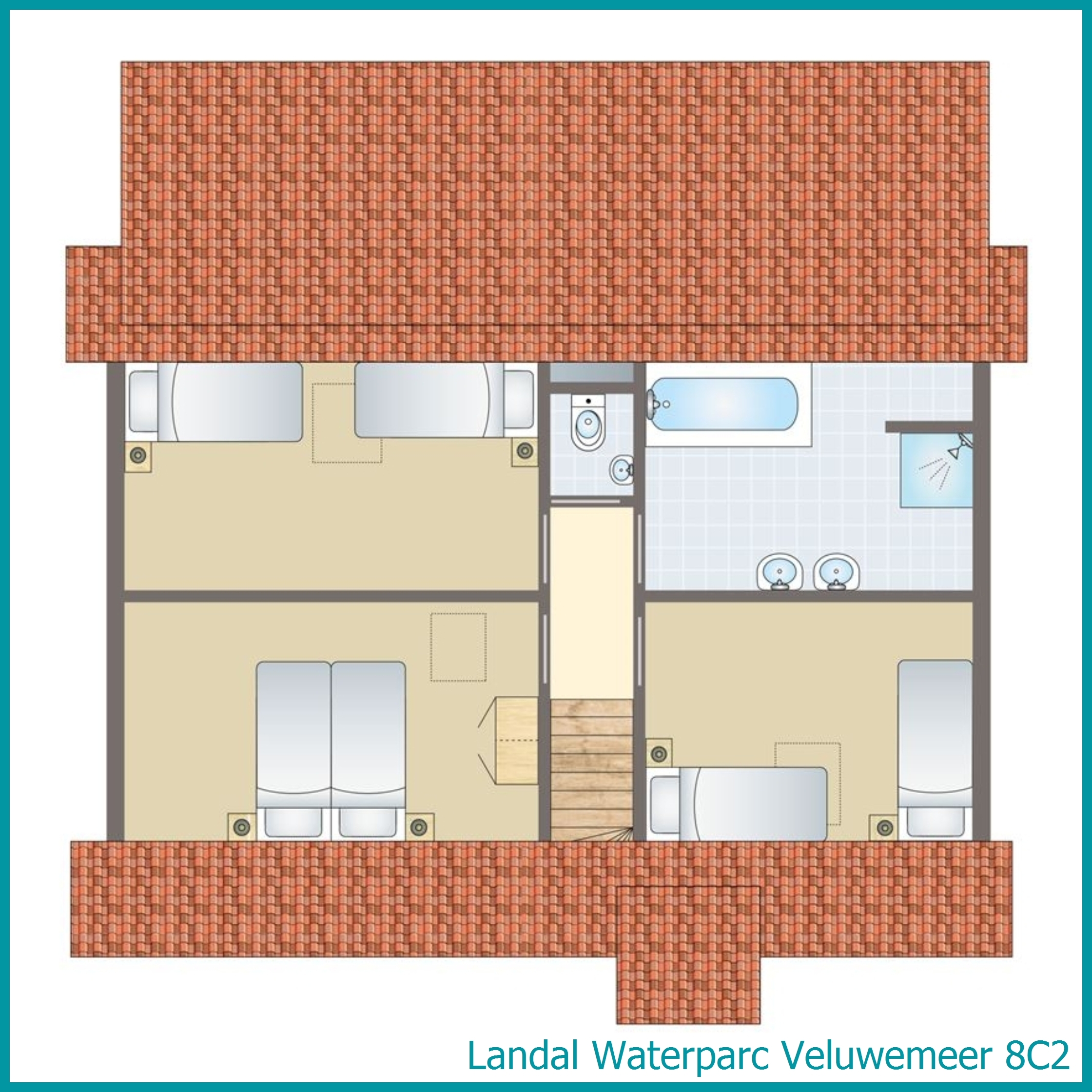 8-persoons villa 8C2 in Waterparc Veluwemeer