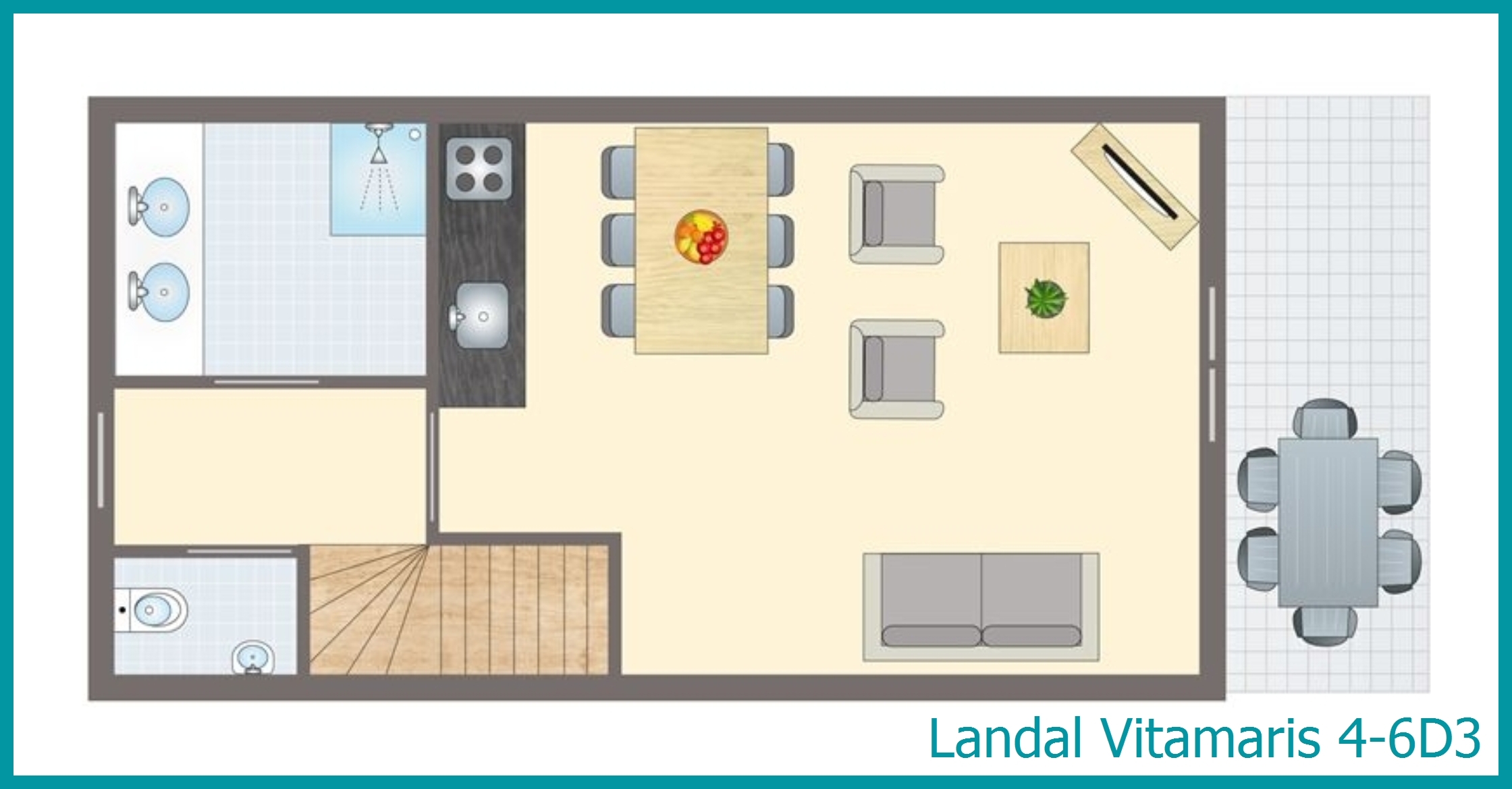 4-6-persoons appartement 4-6D3 in Vitamaris