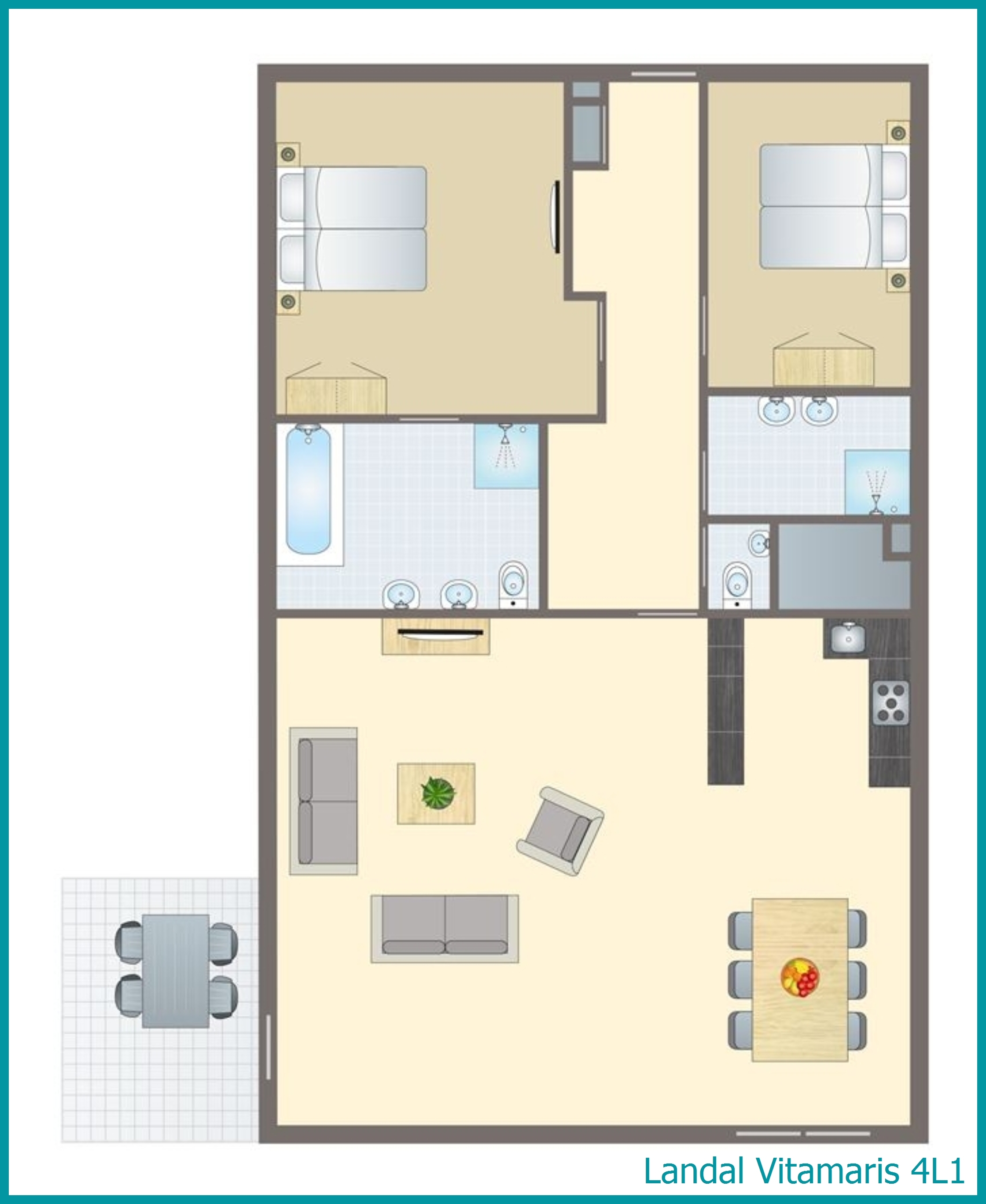 4-persoons appartement 4L1 in Vitamaris