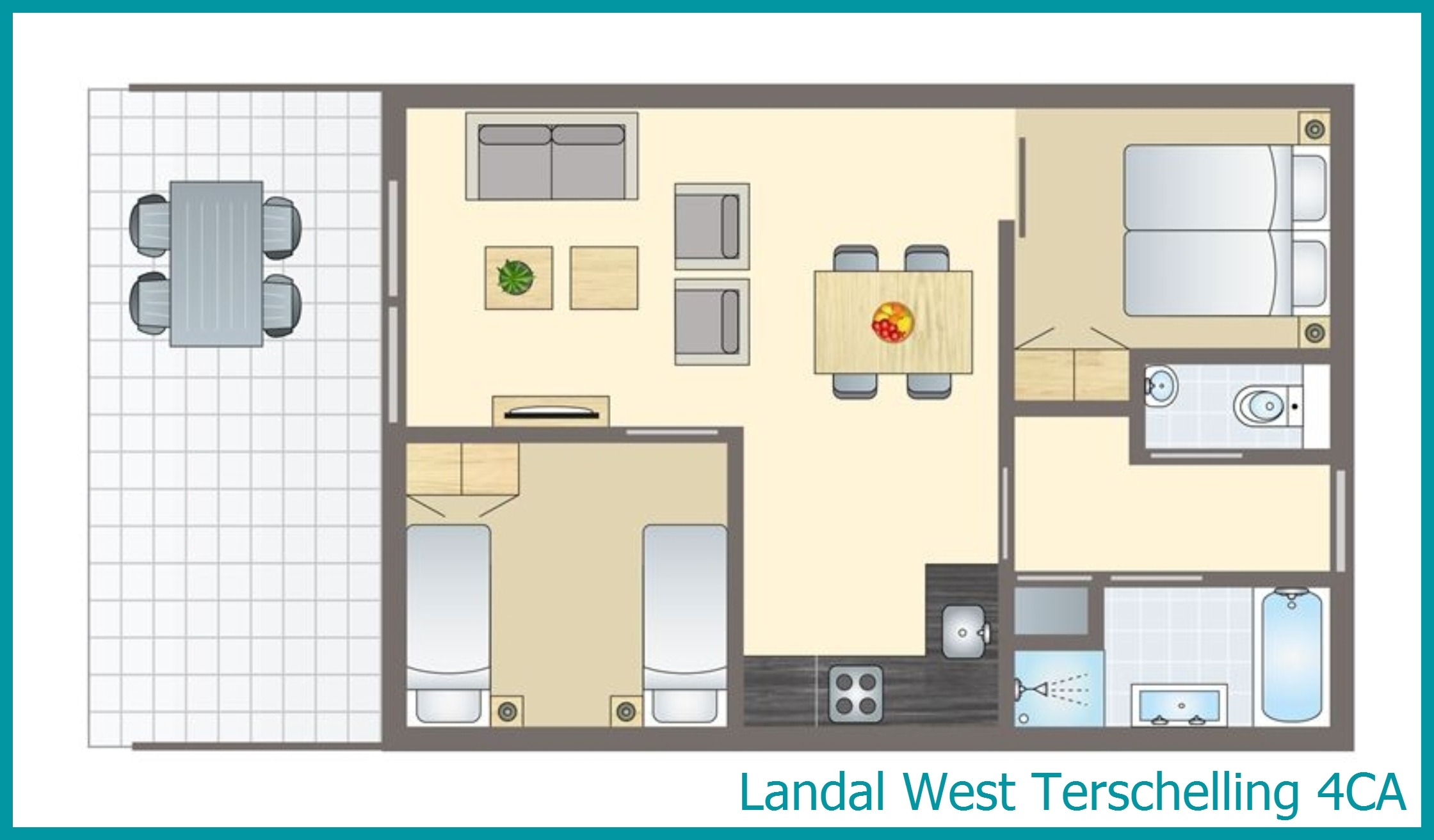 4-persoons appartement 4CA in West Terschelling
