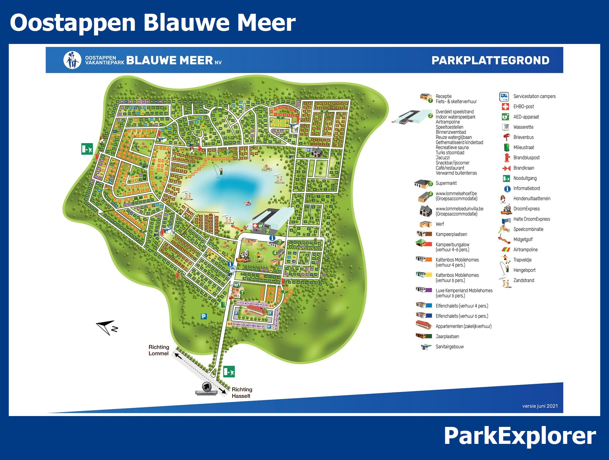 Plattegrond Blauwe Meer