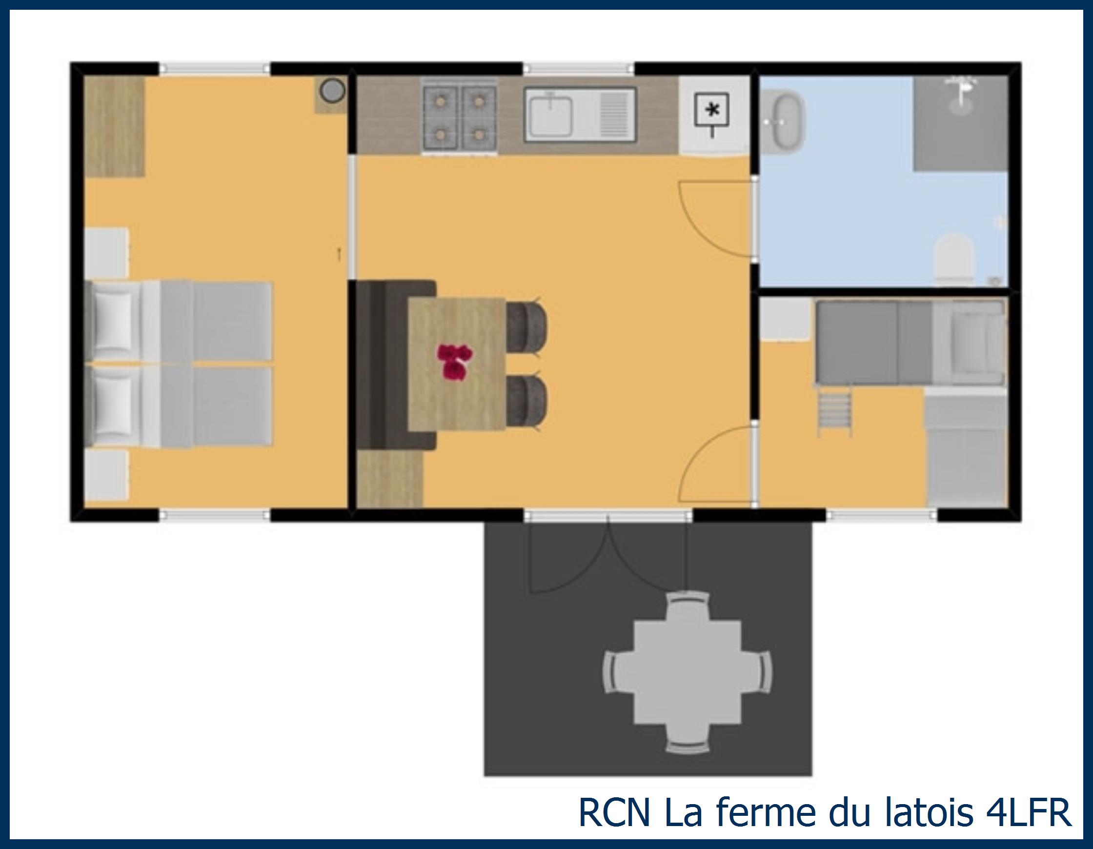 Aangepaste mobil home sardine 4LFR in La Ferme du Latois
