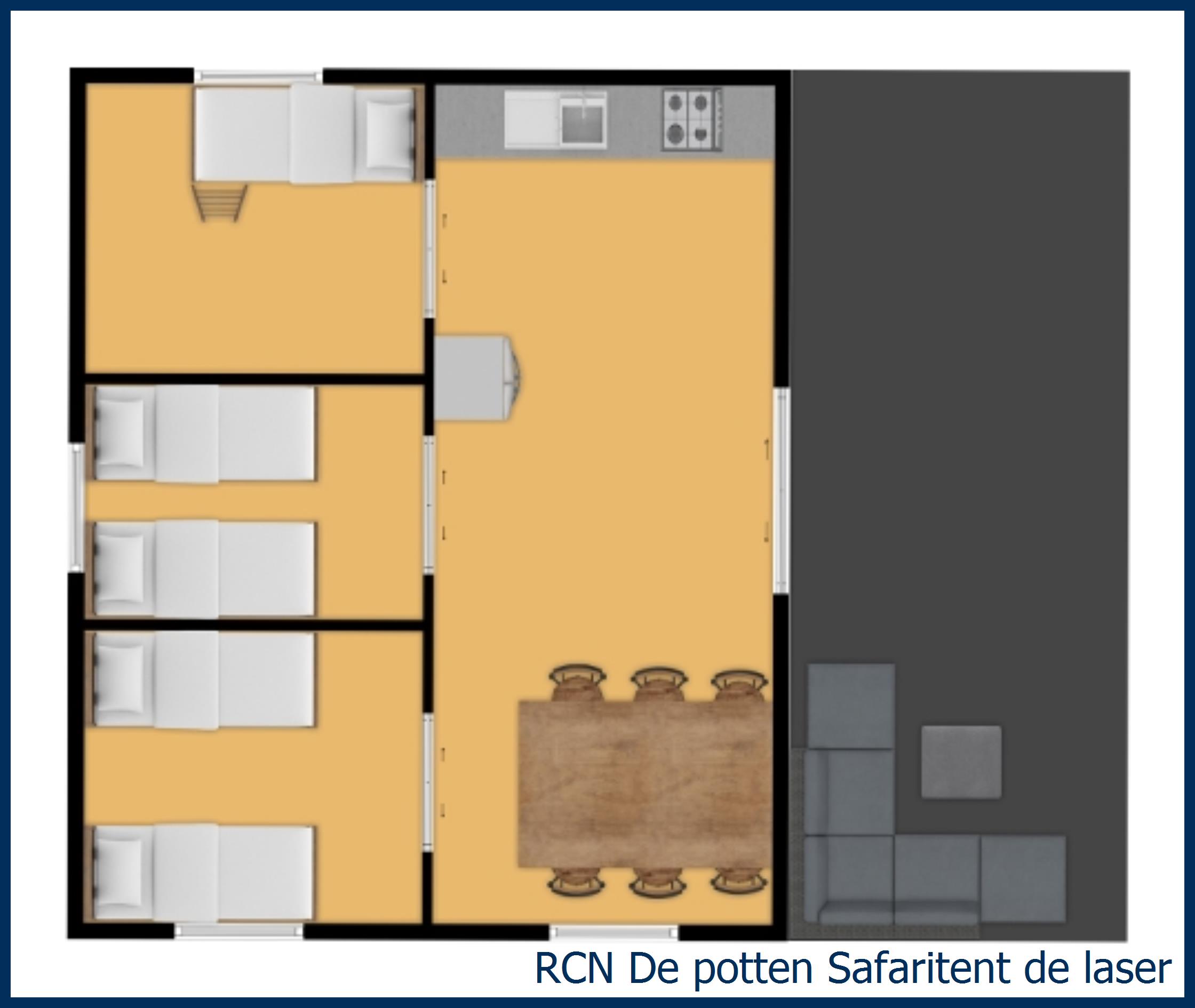 Safaritent de laser in De Potten