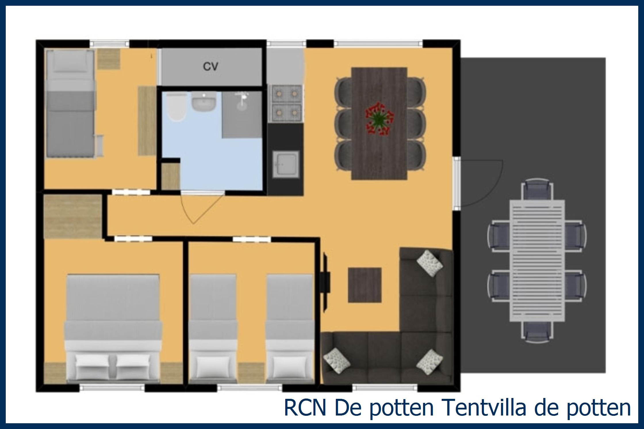 Bungalow Tentvilla de potten in De Potten