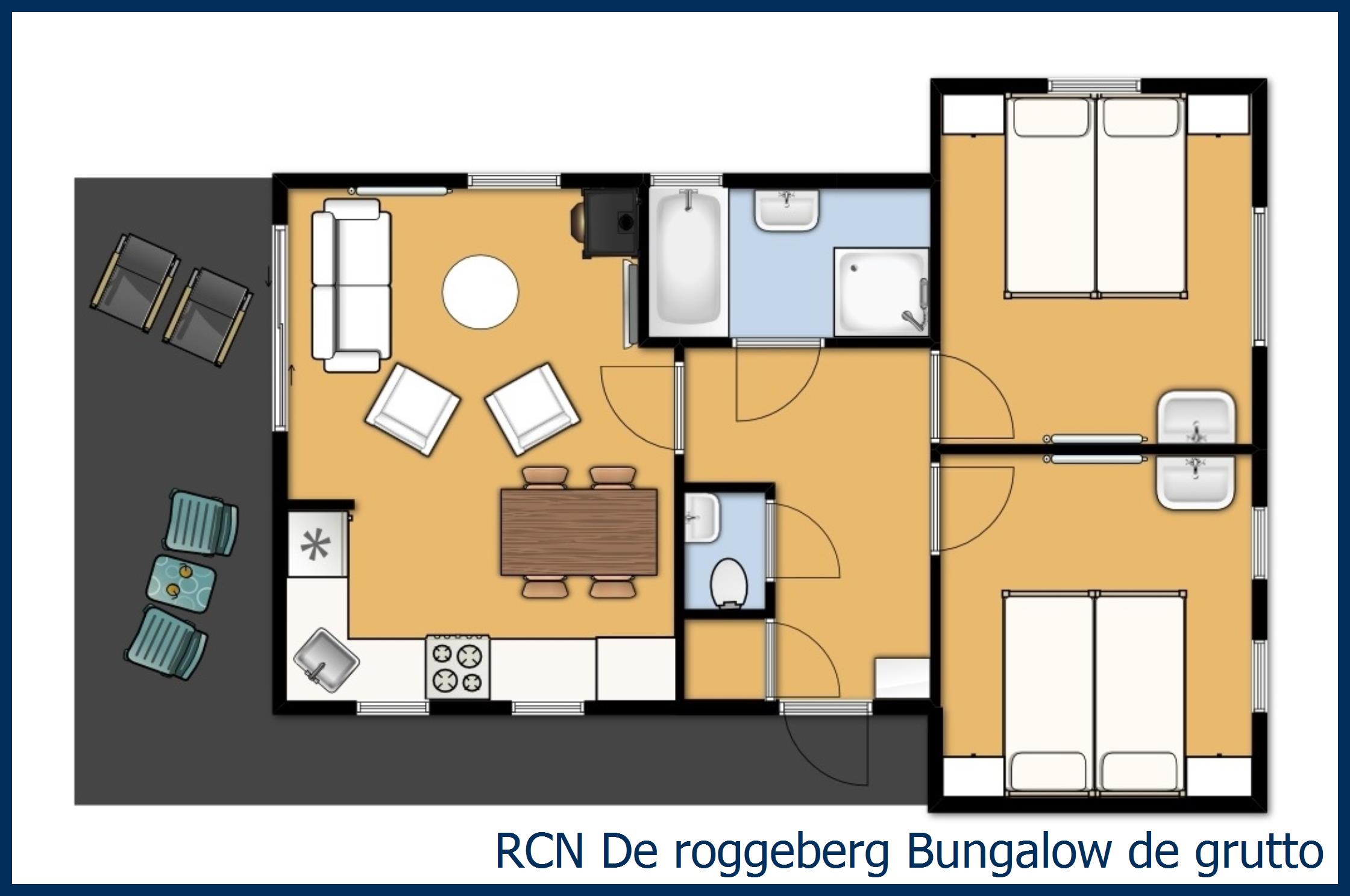 Bungalow de grutto in De Roggeberg