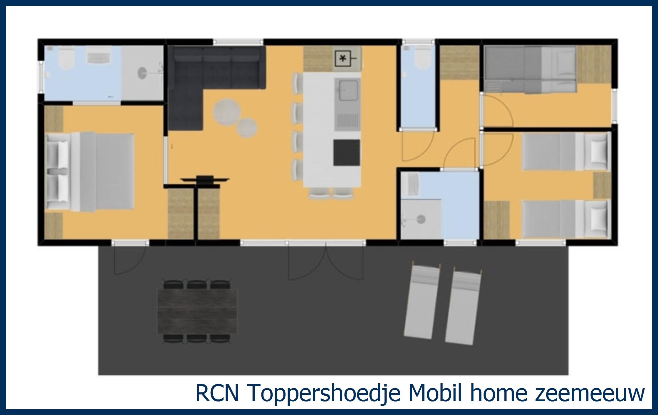Stacaravan Mobil home Zeemeeuw in Toppershoedje