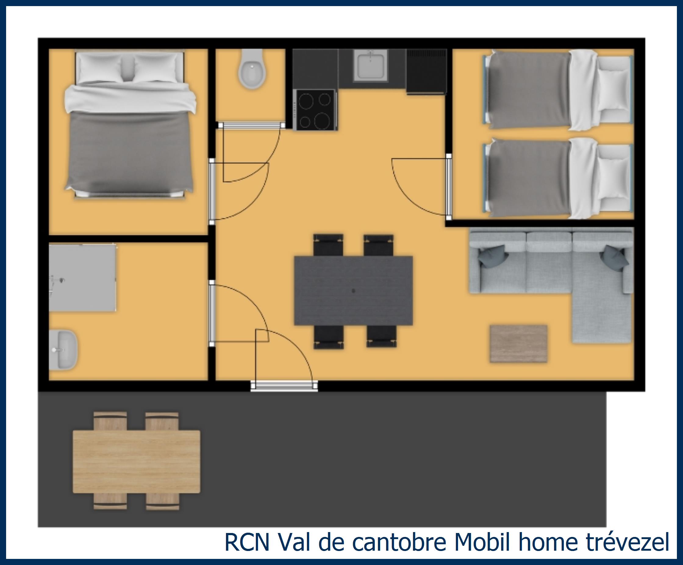 Stacaravan Mobil home trévezel in Val de Cantobre