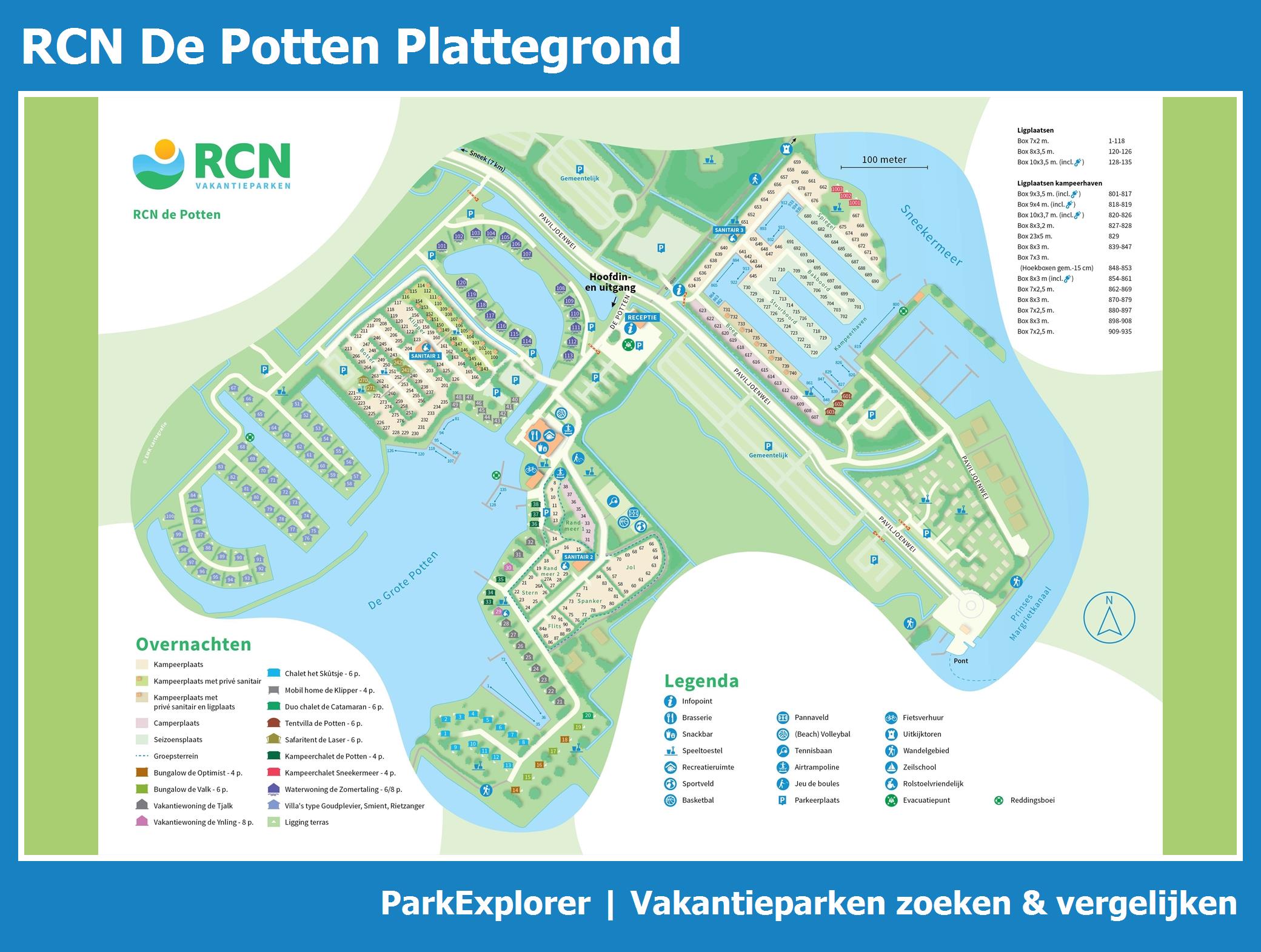 Plattegrond RCN De Potten