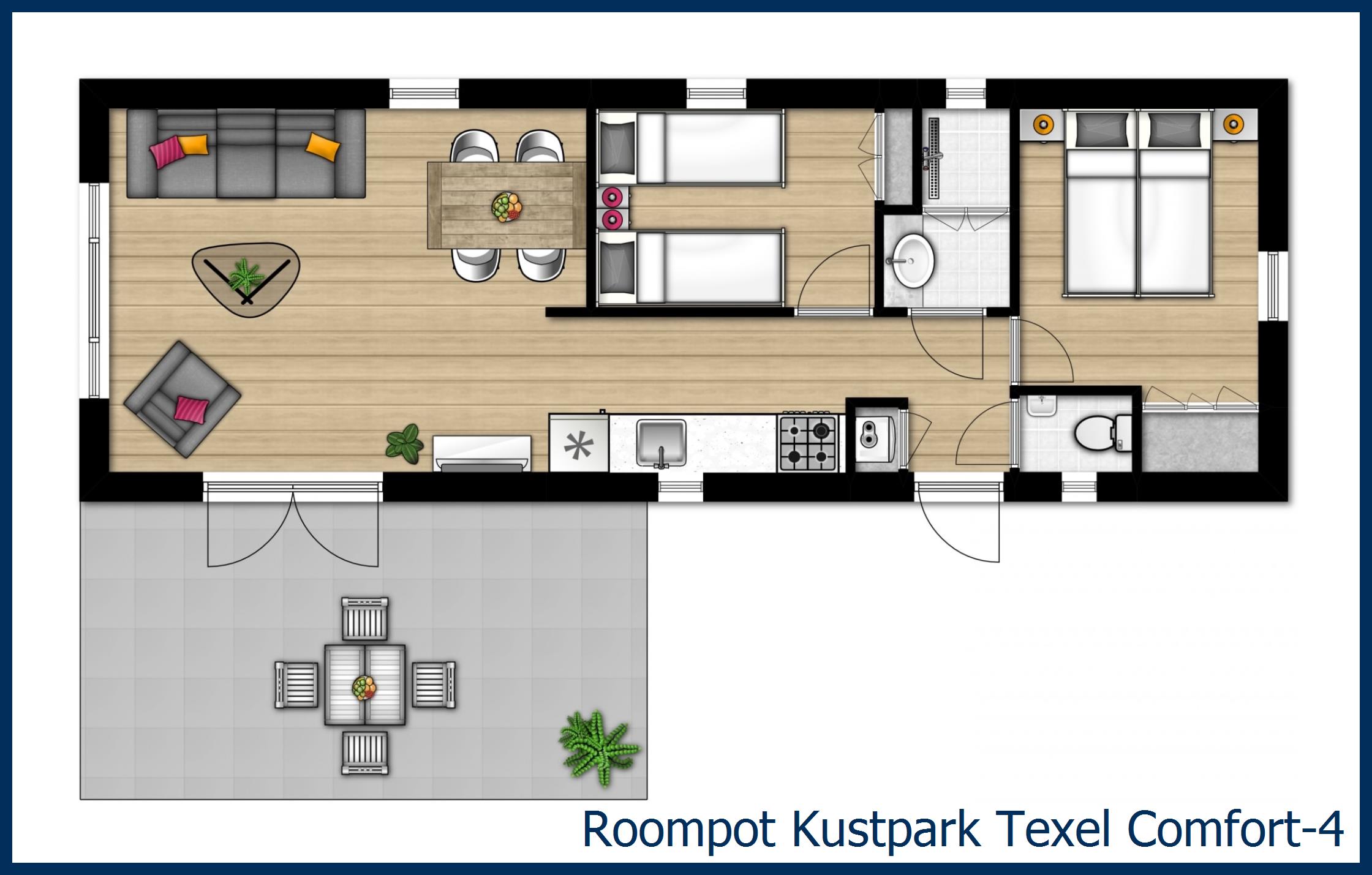 Chalet Comfort-4 in Kustpark Texel