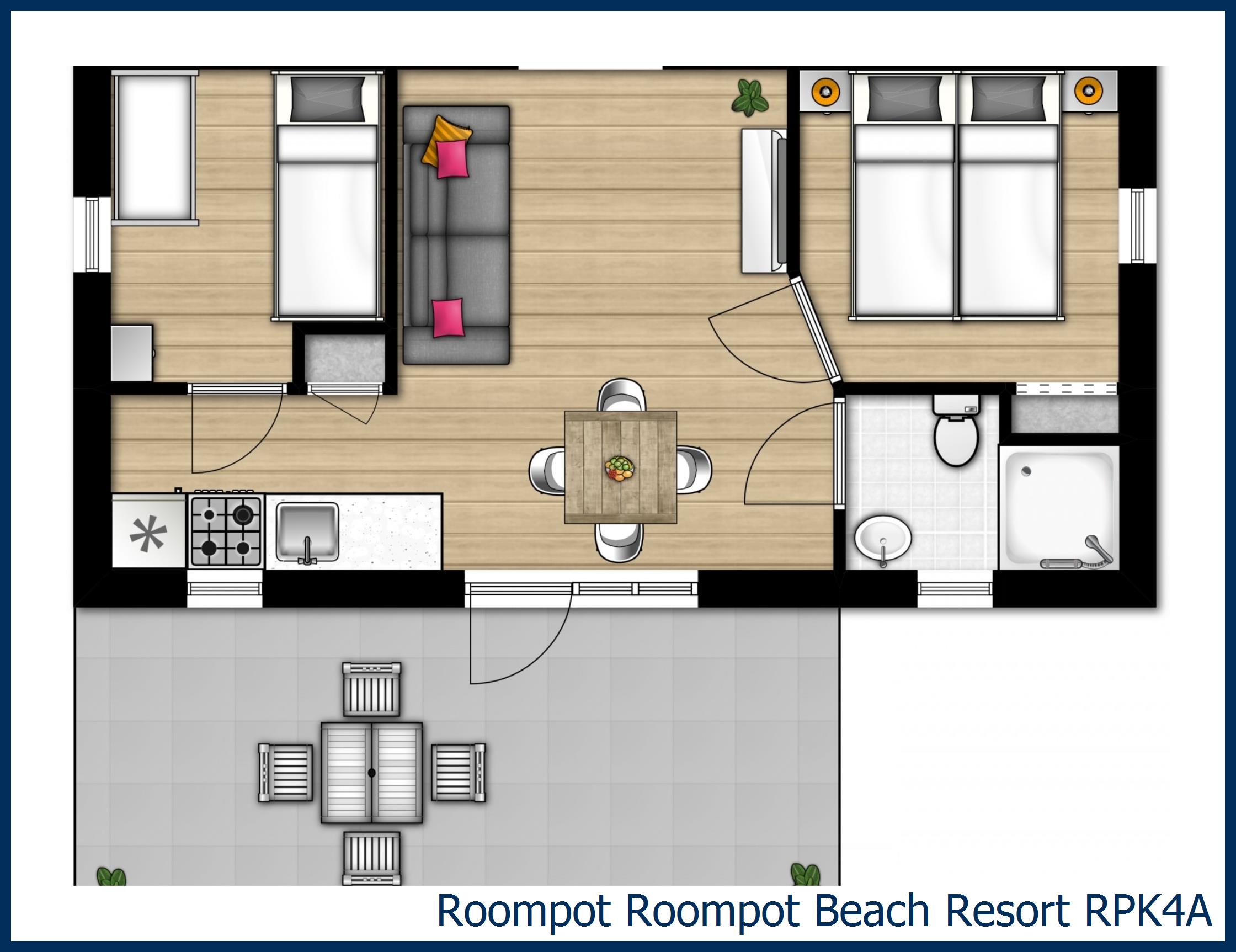3-persoons Lodge RPK4A in Beach Resort