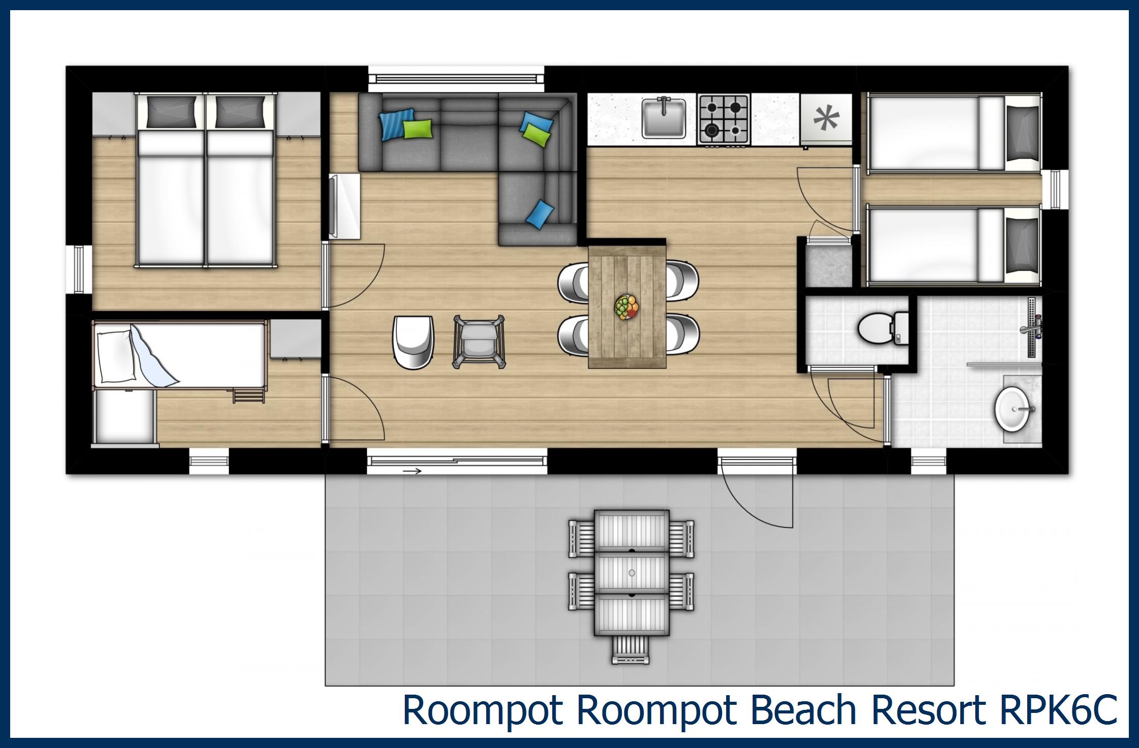 5-persoons Lodge RPK6C in Beach Resort