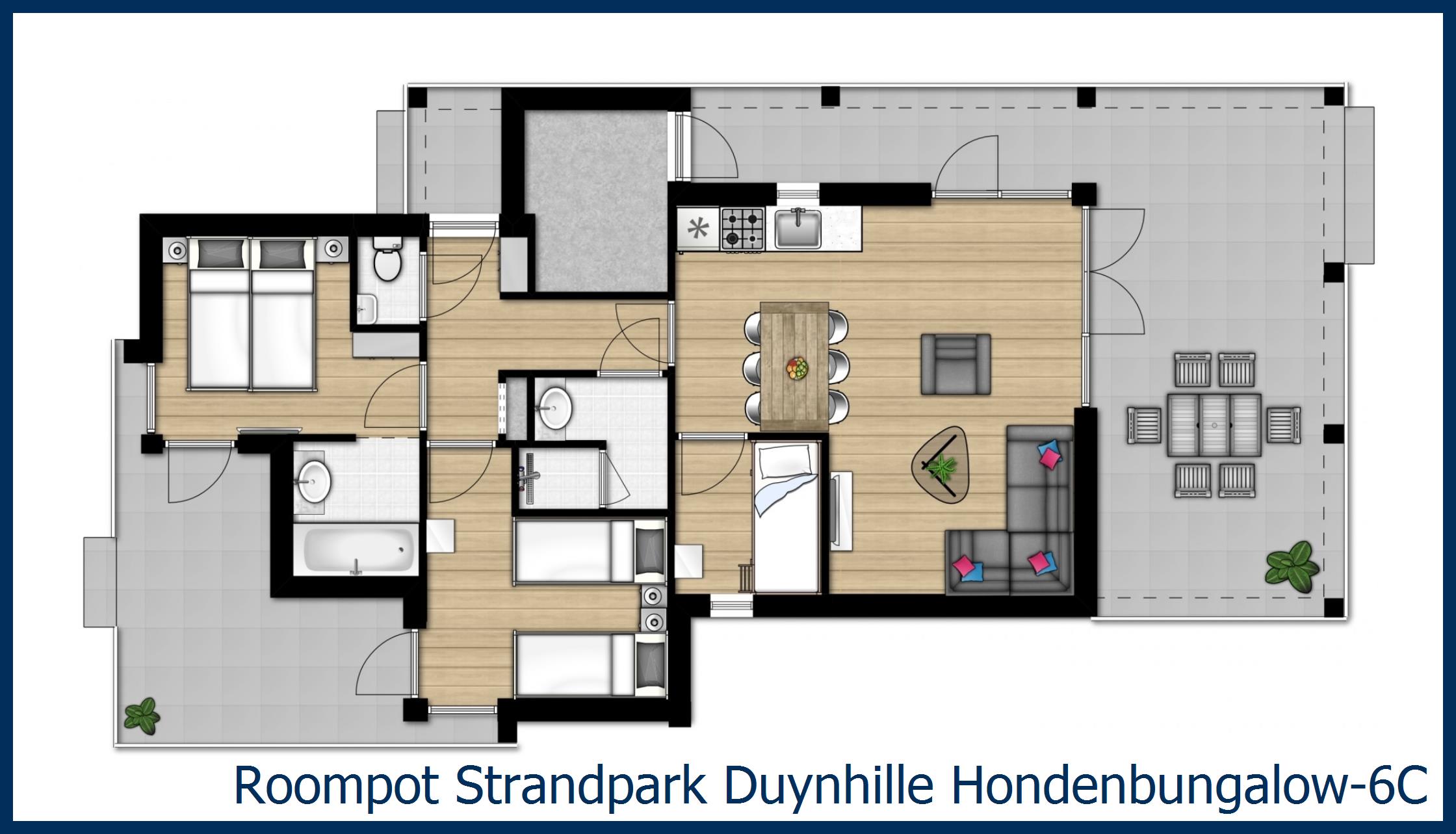 Hondenbungalow 6C Honden-6C in Strandpark Duynhille